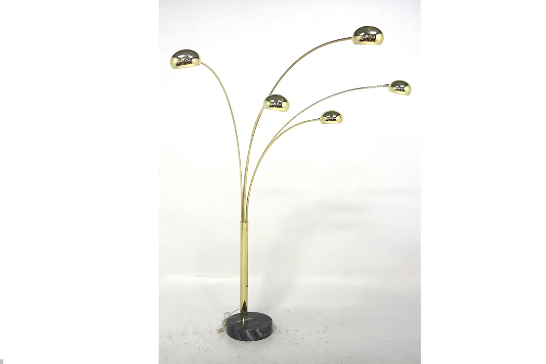 Floor lamp Year: 1980s Origin: Swe. Material: Metal Marble W: 165cm