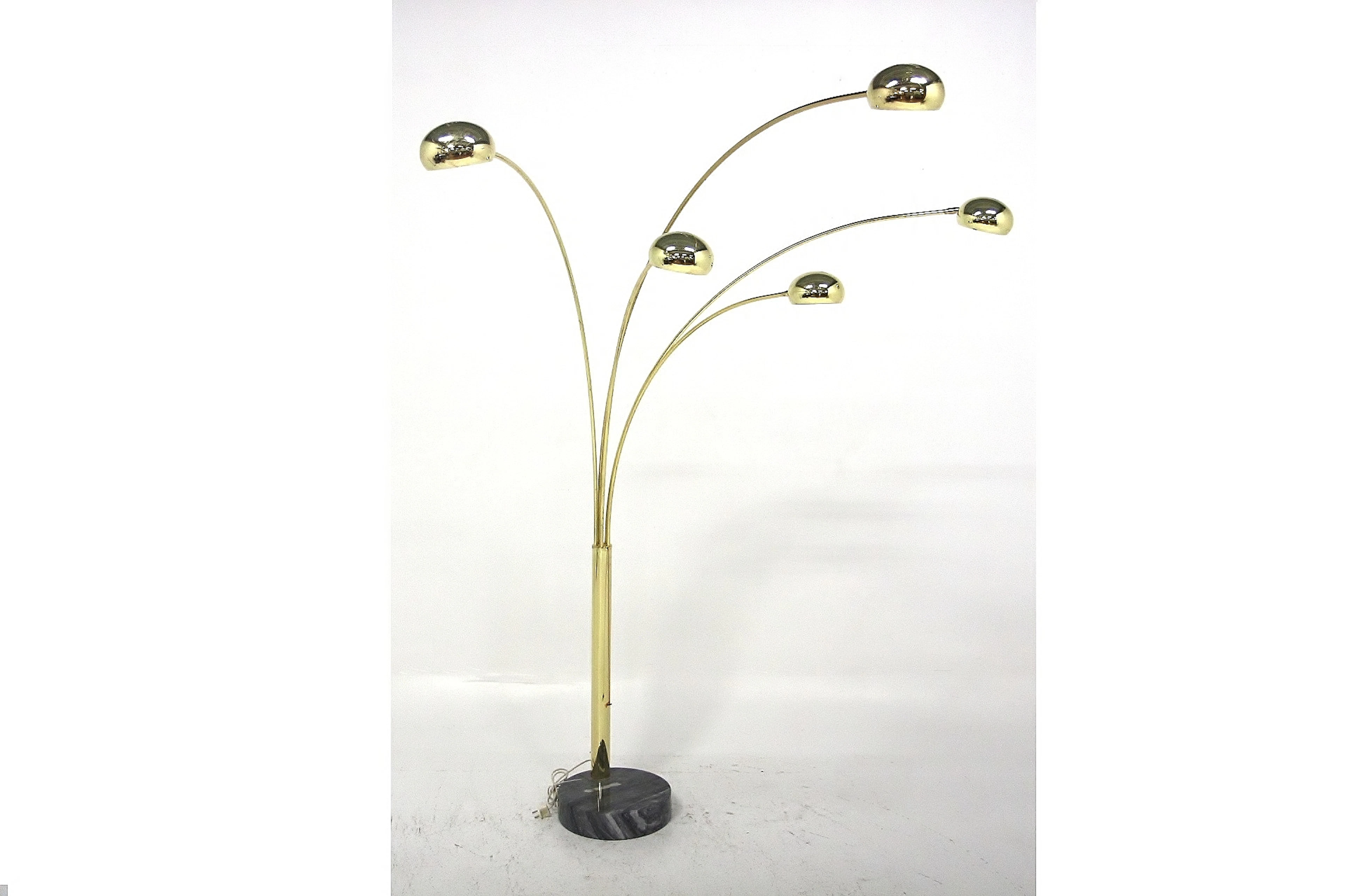 Floor lamp Year: 1980s Origin: Swe. Material: Metal Marble W: 165cm