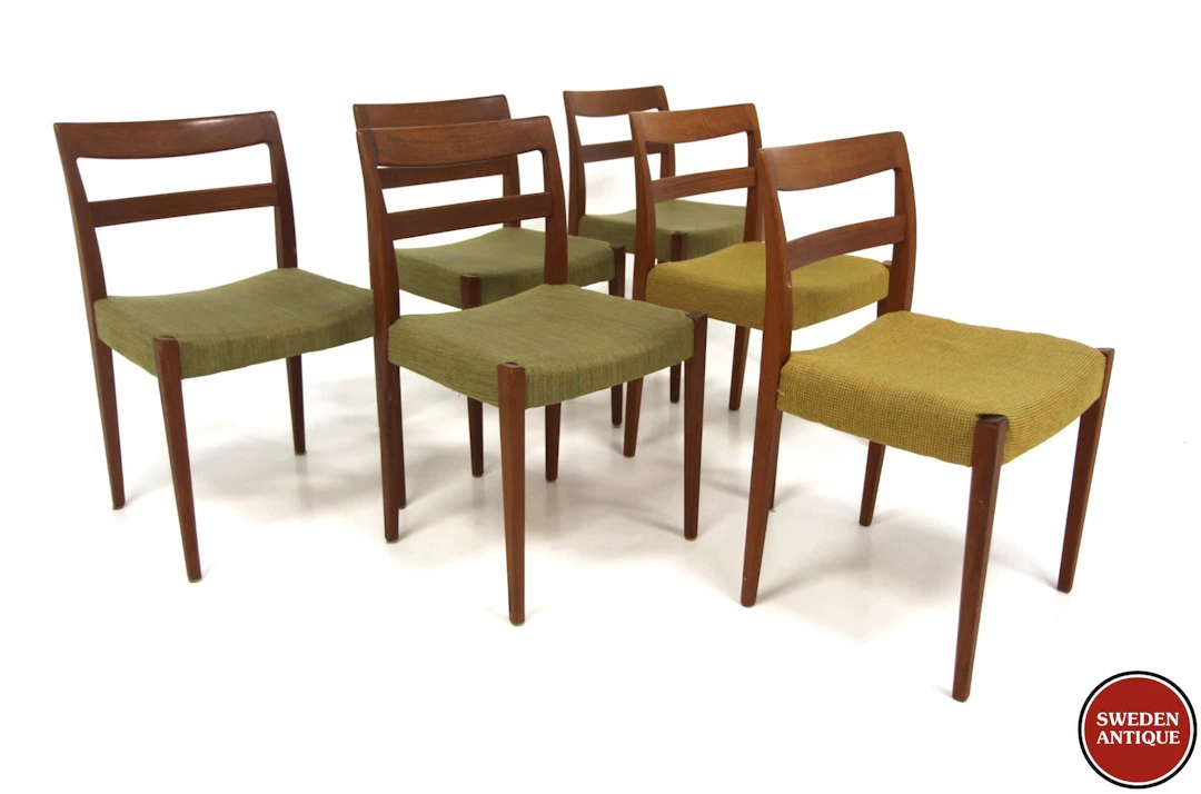6Pcs Chairs Garmi Nils Jonsson for Troeds, Bjärnum Year: 1960s Origin: