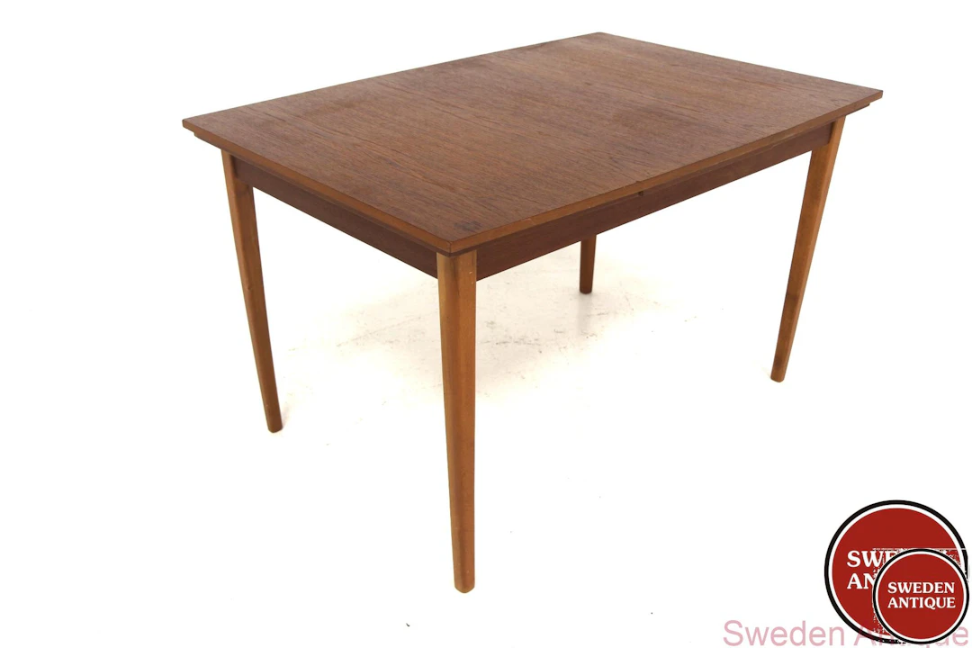 Dining table Year: 1950s Origin: Swe. Material: Teak Beech W: 120