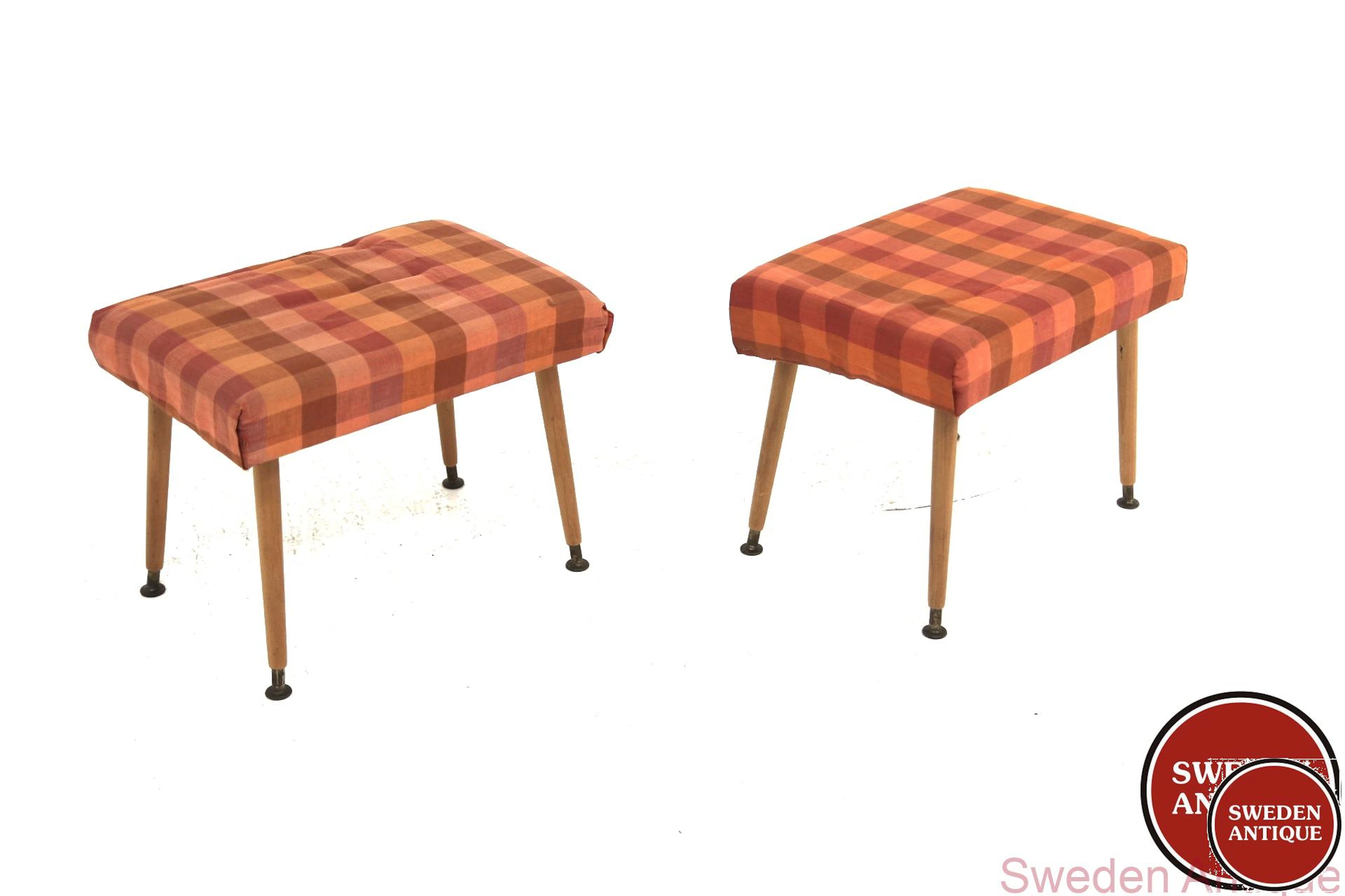 2 Stool 1950s Swe. Beech Metal