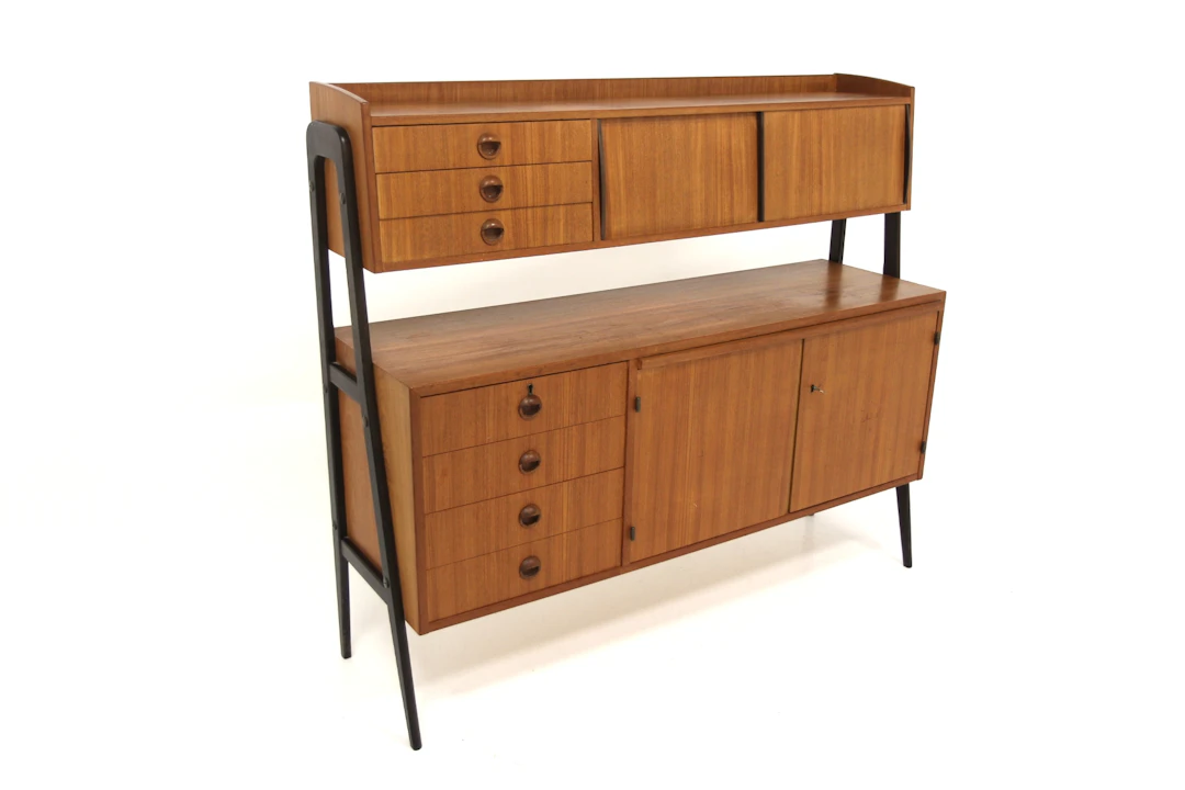 Sideboard Year: 1950s Origin: Swe. Material: Teak Beech W: 140cm D: