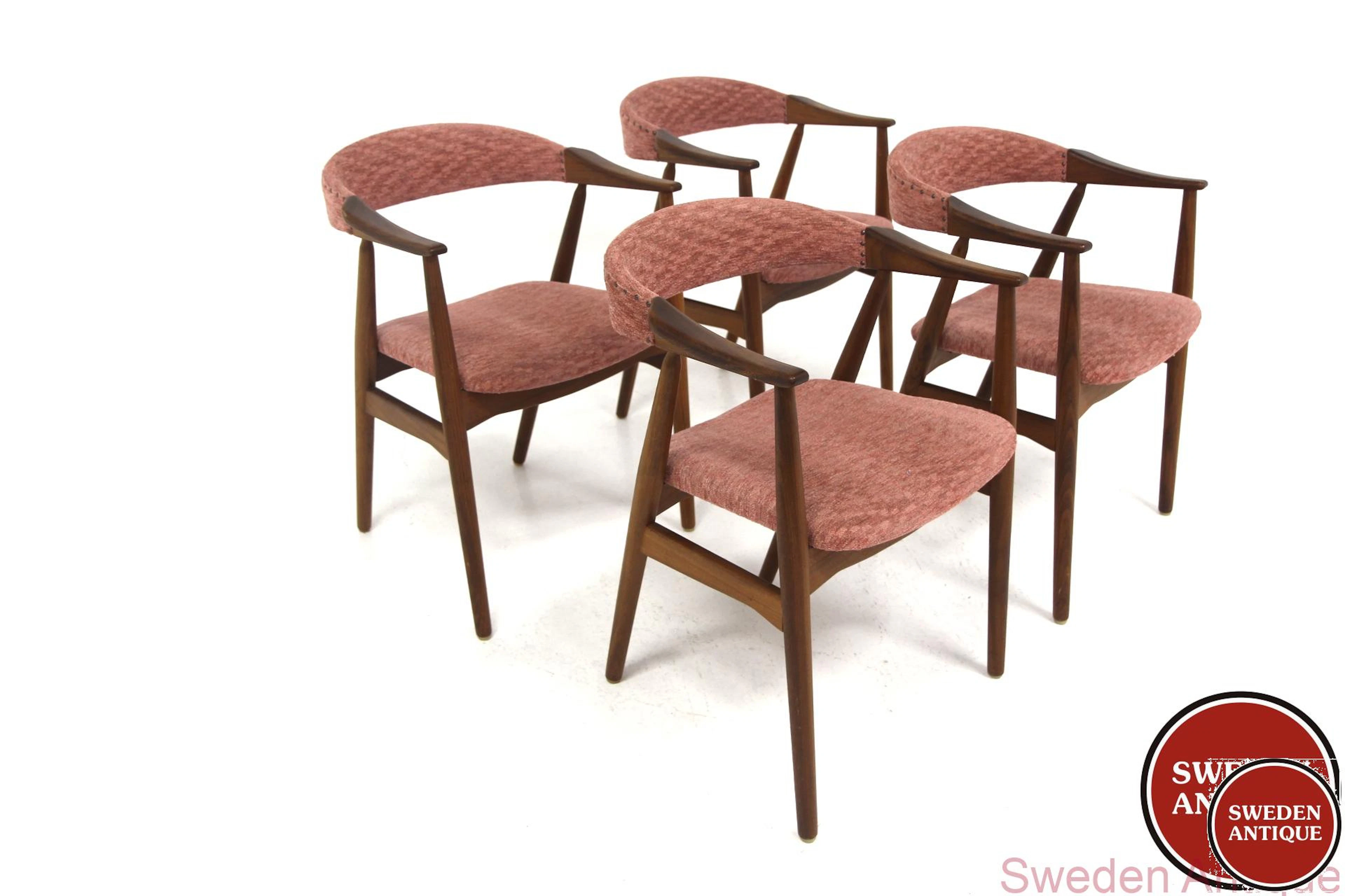 4Pcs Armchairs Model 213 Thomas Harlev for Farstrup Møbler Year: 1960s
