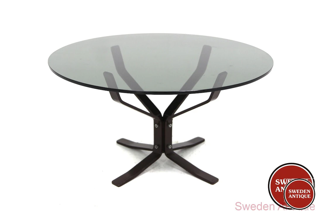 Coffee table 1970s Glass Metal