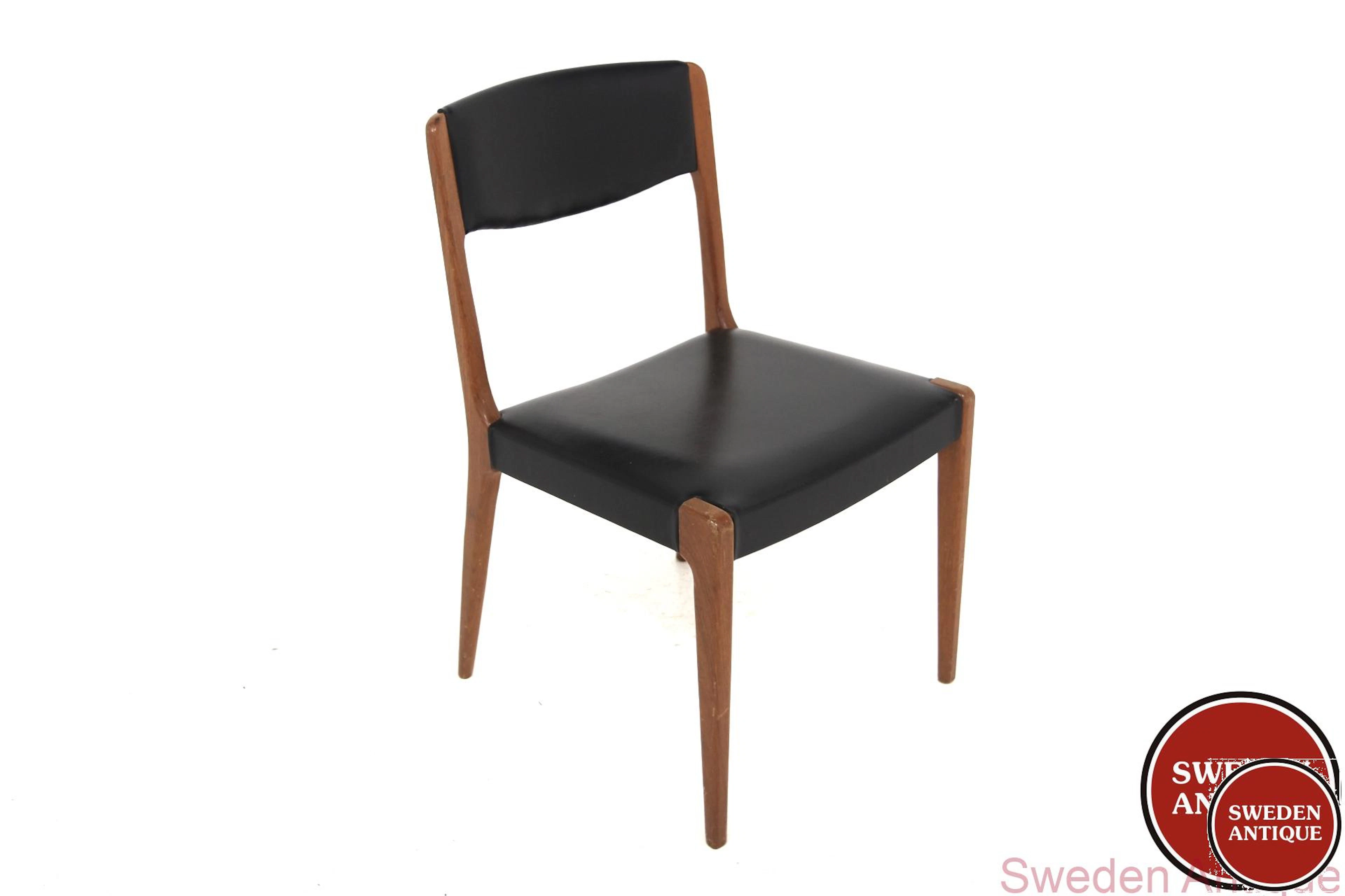 Chair 1960s Swe. Teak Vinyl