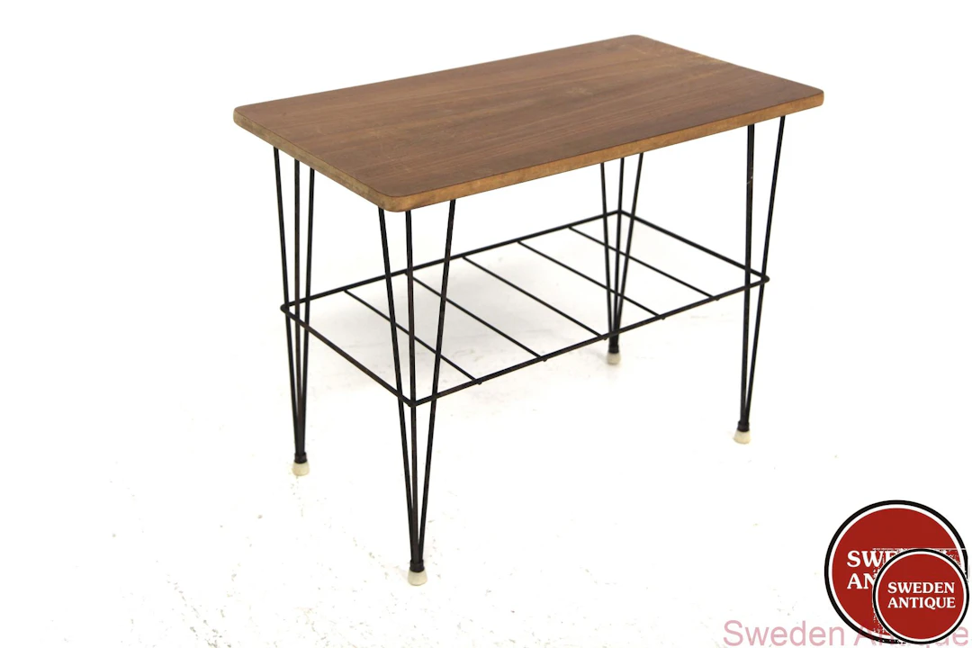 Side table 1950s Swe. Teak Metal