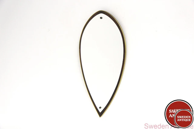 Mirror 1950s Swe. Rosewood Metal Glass
