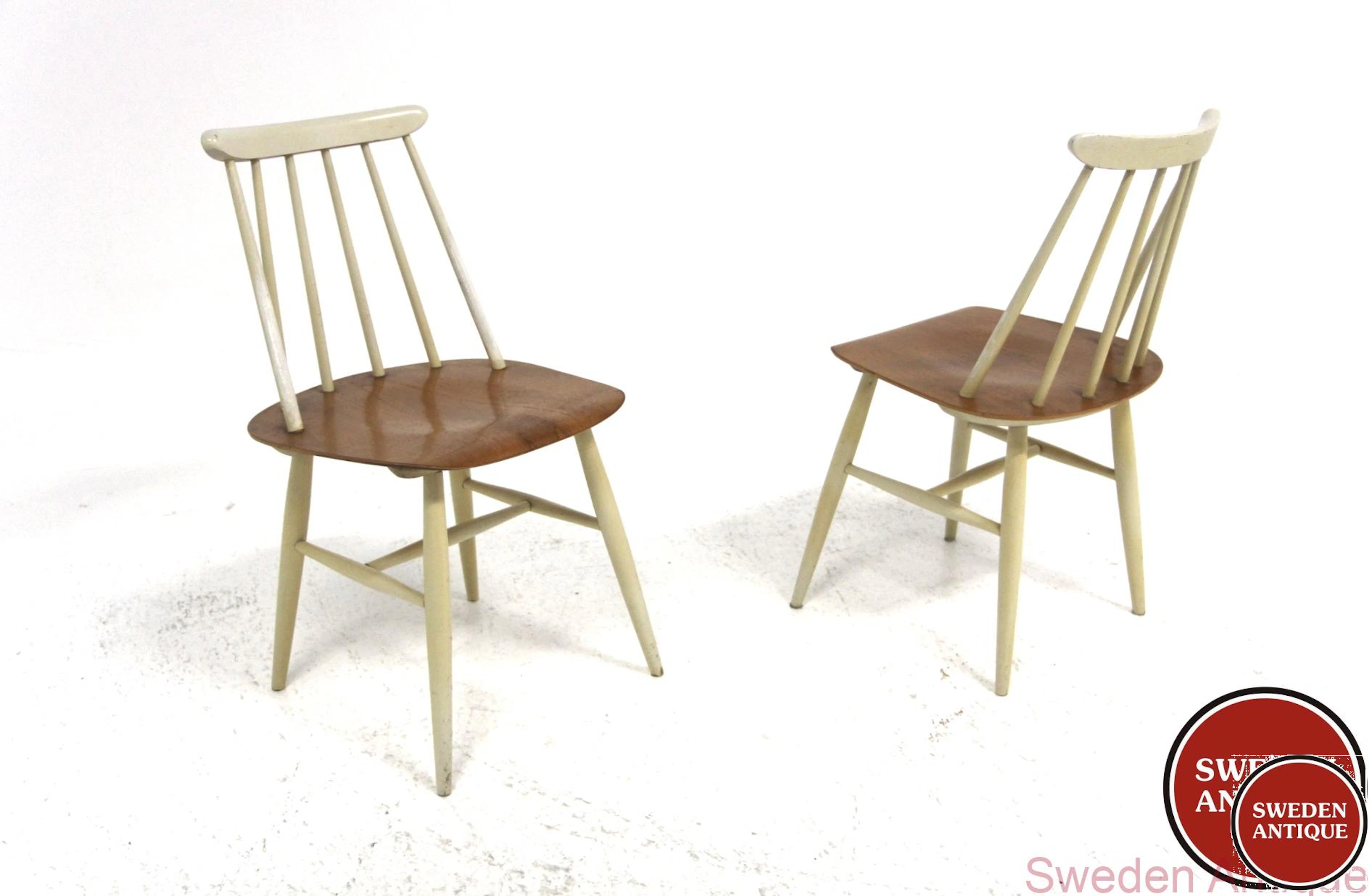 2Pcs Chair Fanett Ilmarie Tapiovaara for Edsbyverken Year: 1950s Origin: