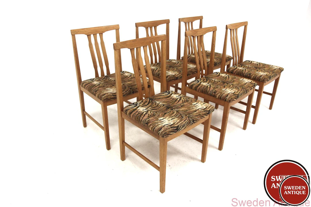 6 Chairs 1960s Swe. Oak