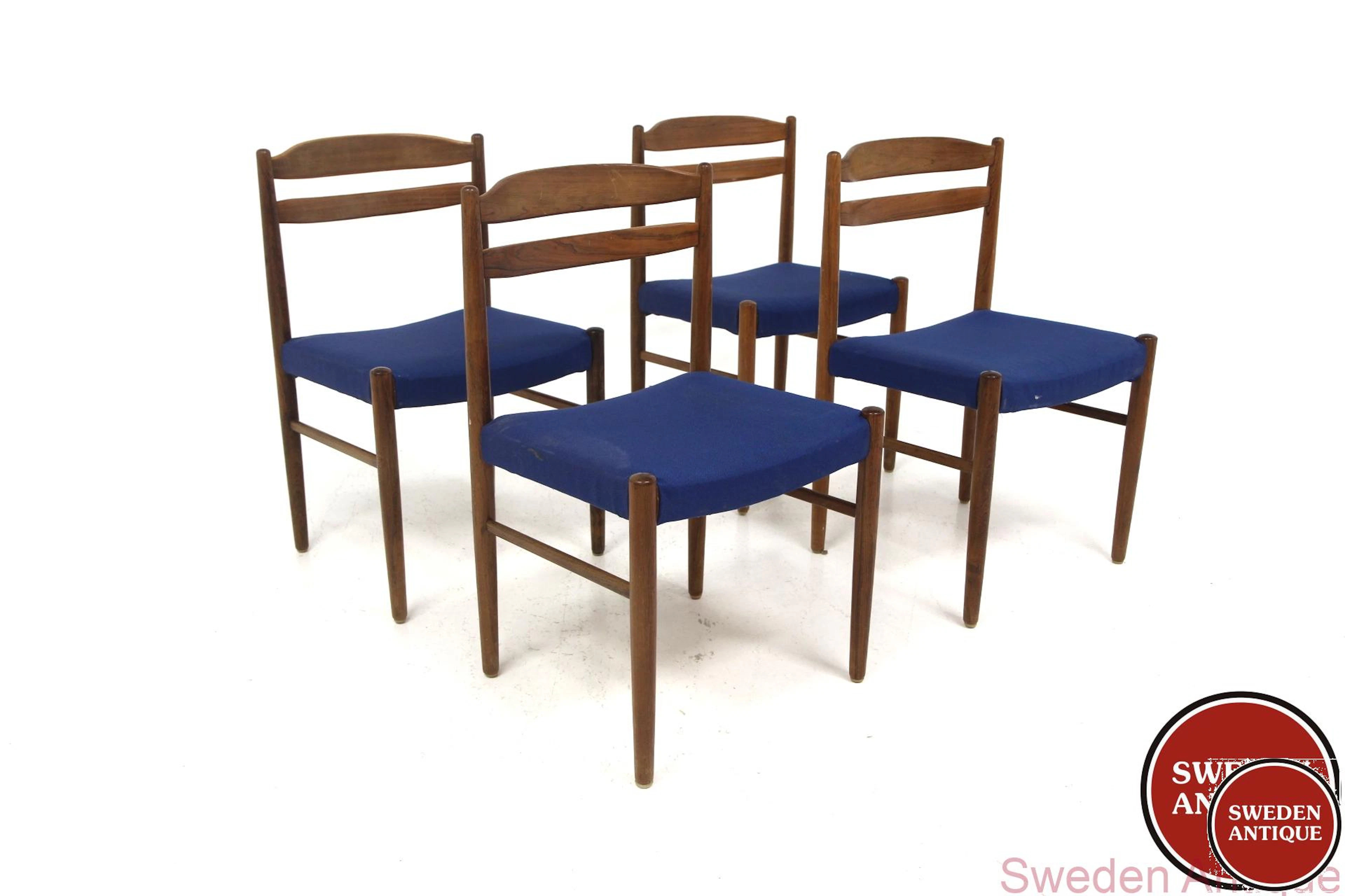 4Pcs Chairs Albert Johansson & Söner, Hyssna Year: 1960s Origin: Swe.