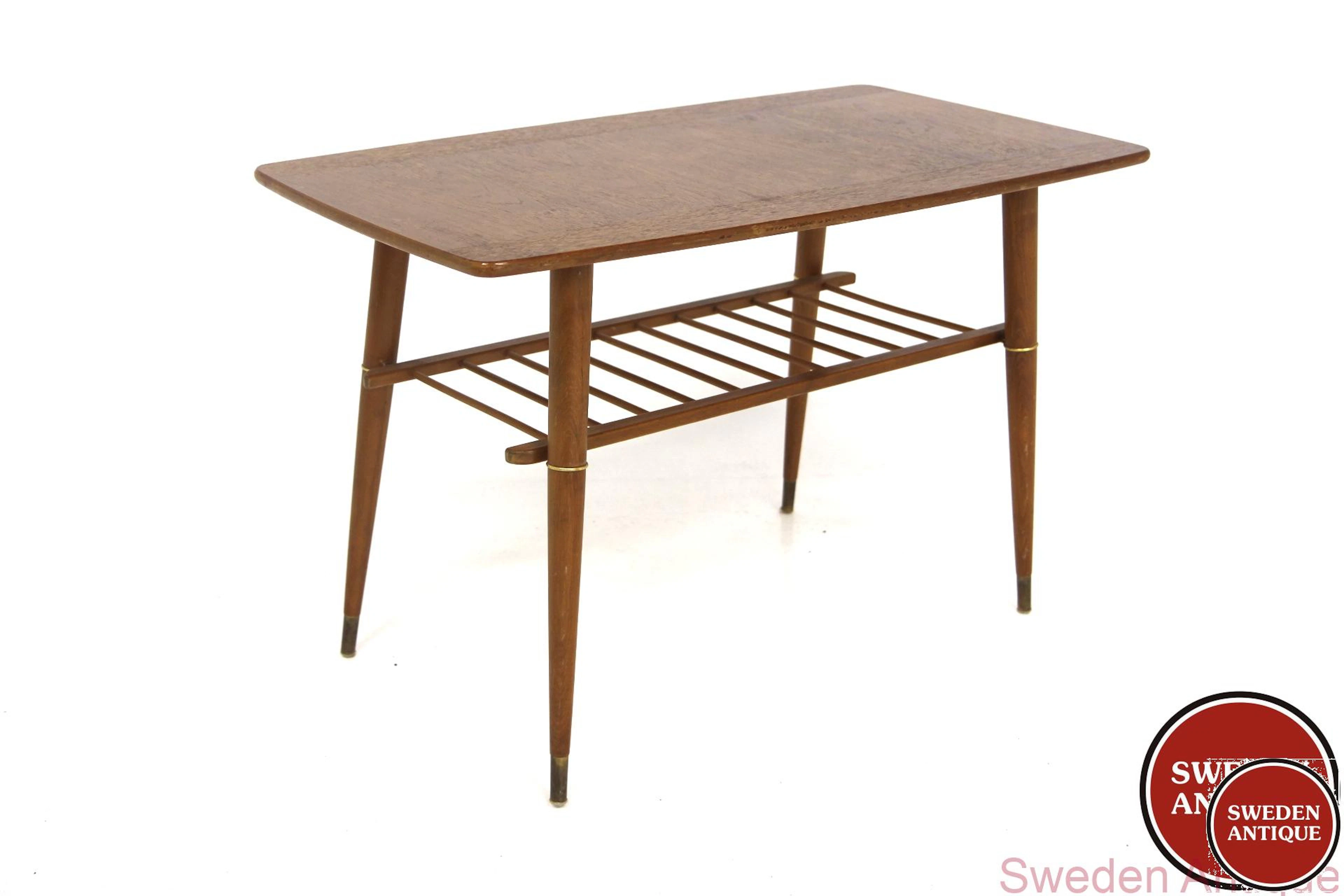 Coffee table Year: 1950s Origin: Swe. Material: Teak Beech Metal W:
