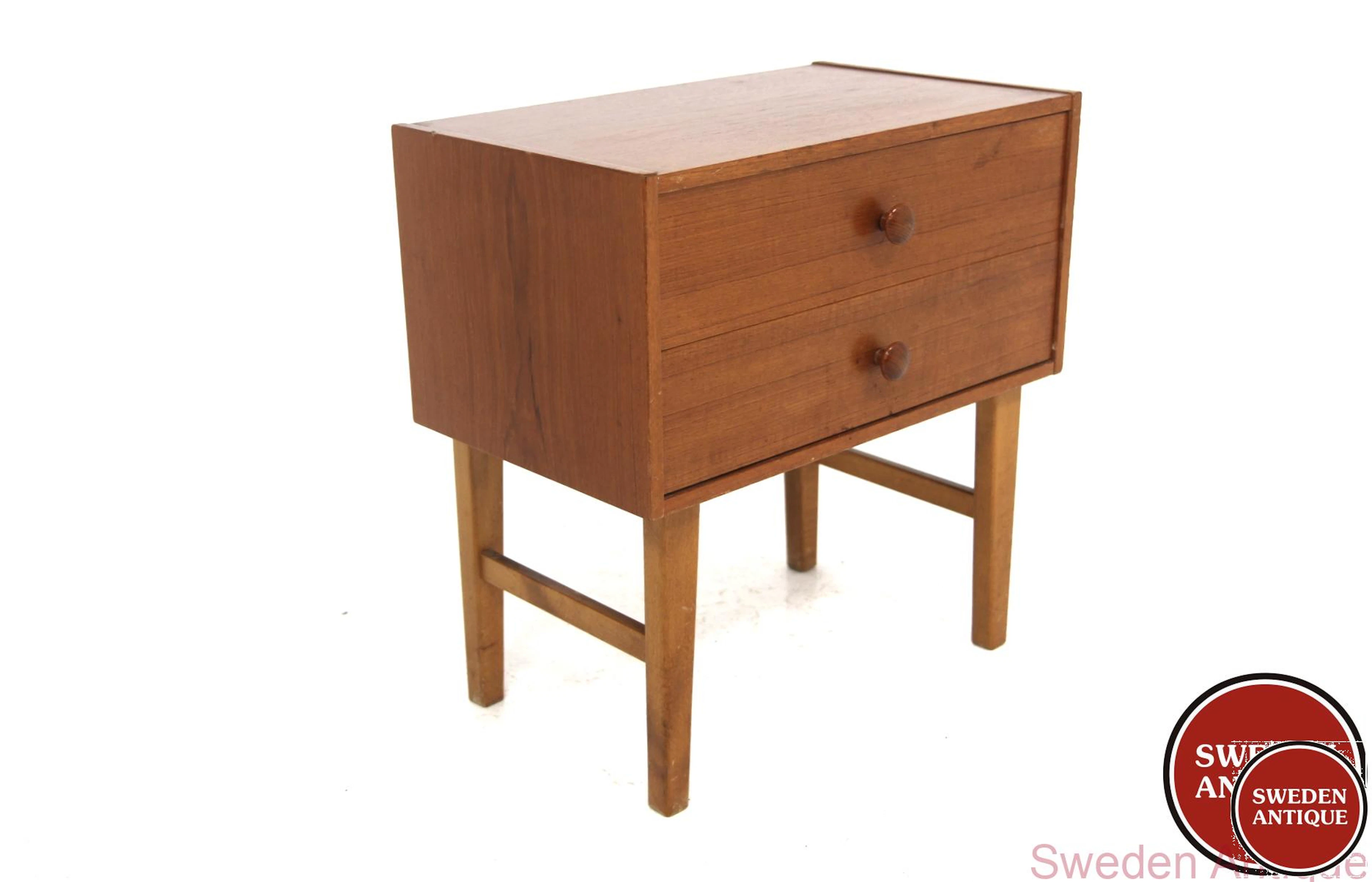 Chest of drawers 1960s Swe. Teak Beech