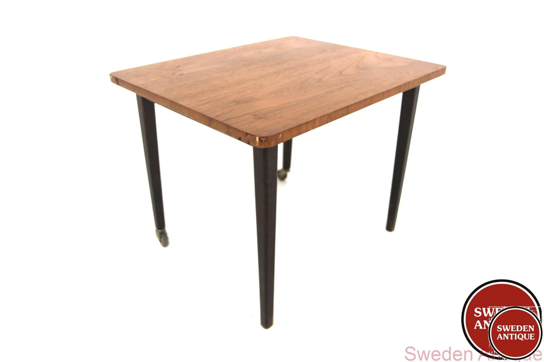 Side table 1950s Swe. Teak Beech Metal
