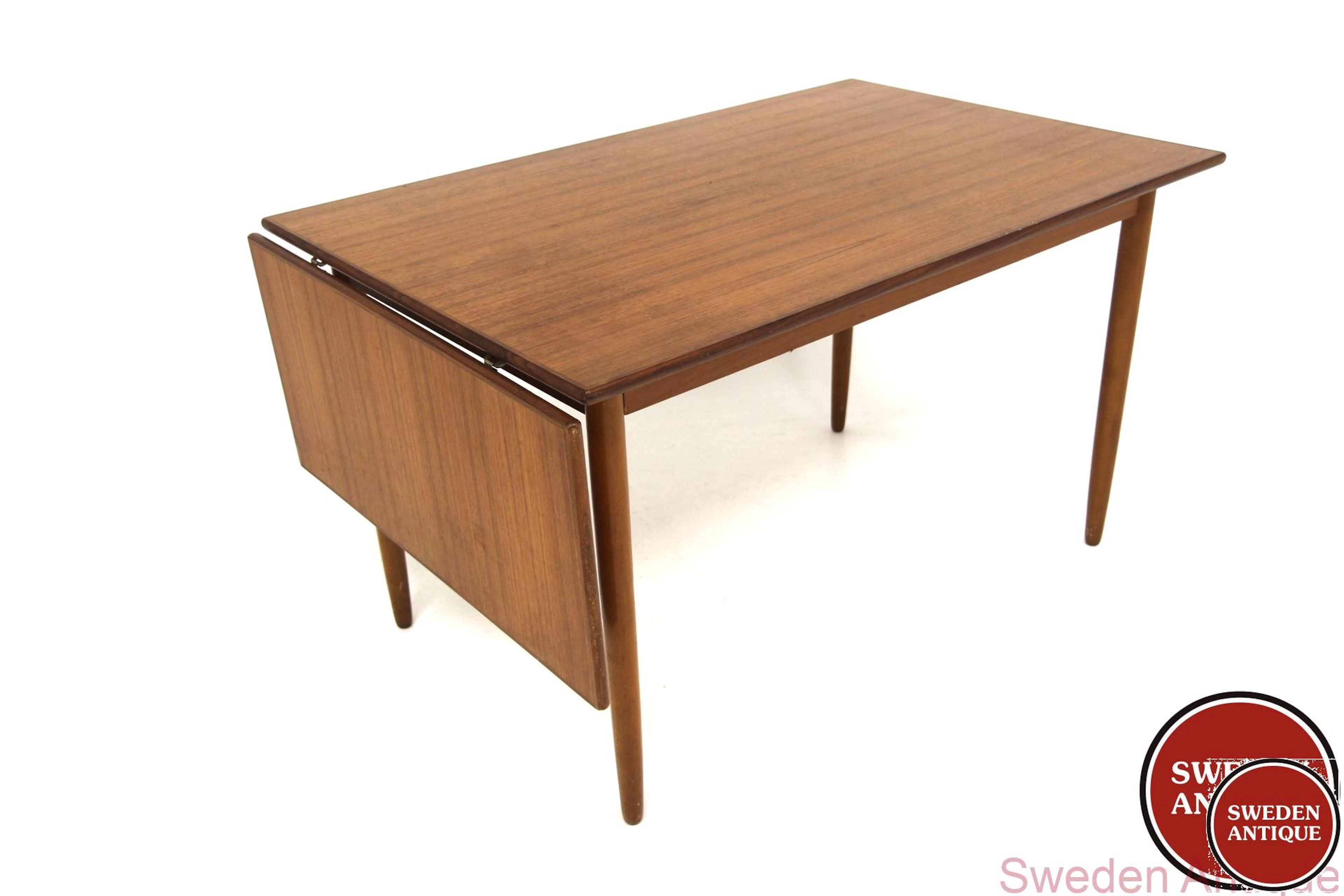 Dining table Year: 1950s Origin: Swe. Material: Teak Beech W: 124