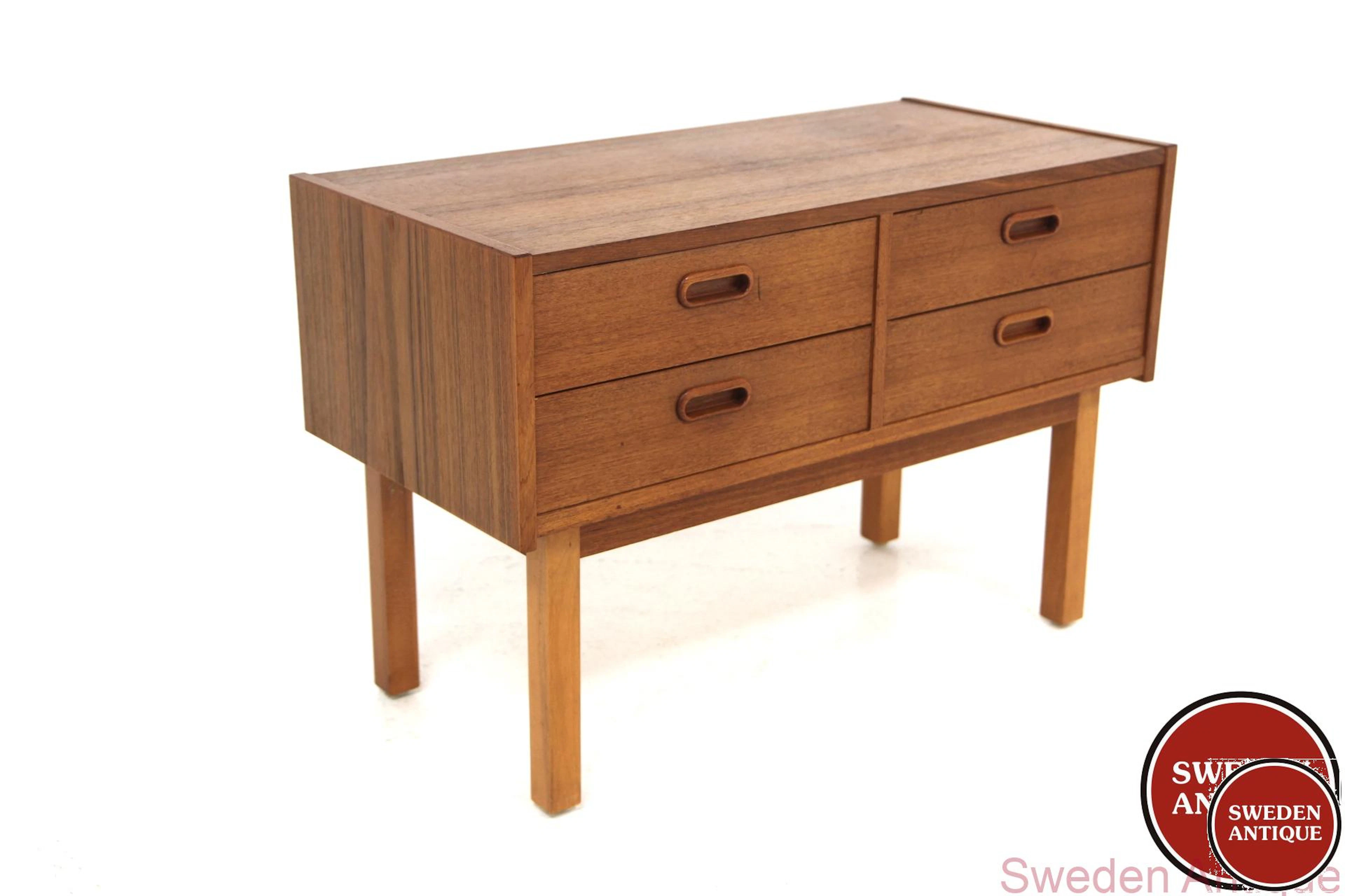 Chest of drawers 1960s Swe. Teak Beech
