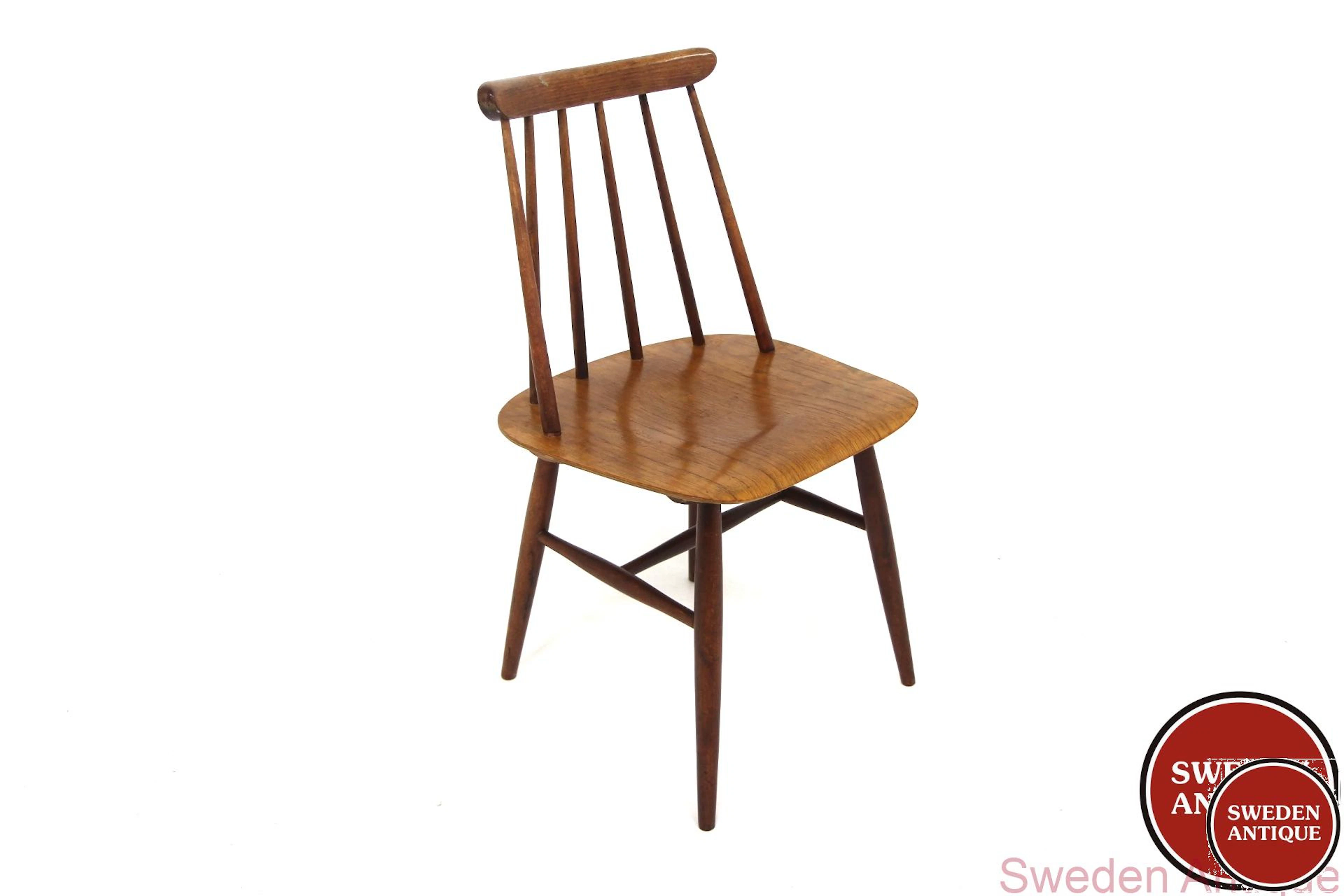 Chair Fanett Ilmari Tapiovaara for Edsbyverken 1960s Swe. Teak Beech