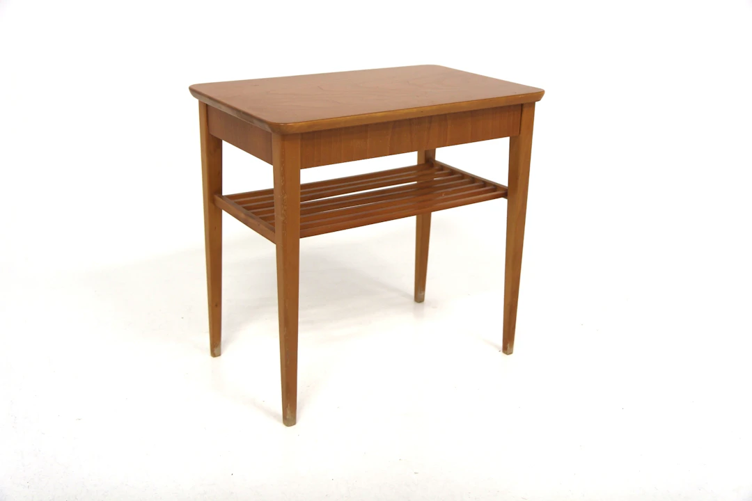 Bedside table Swedish Modern Year: 1940s Origin: Swe. Material: Elm