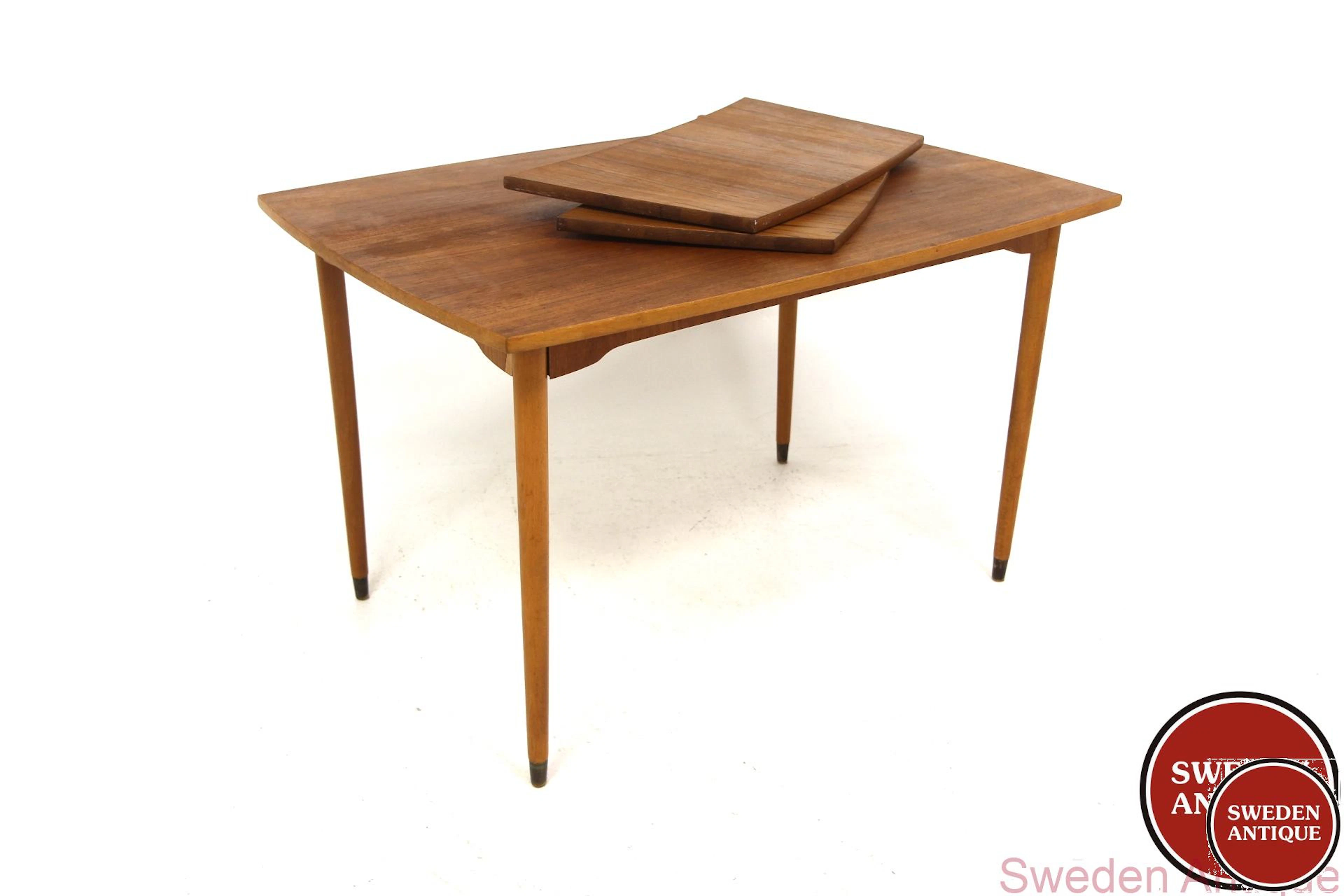 Dining table Year: 1950s Origin: Swe. Material: Teak Beech W: 120