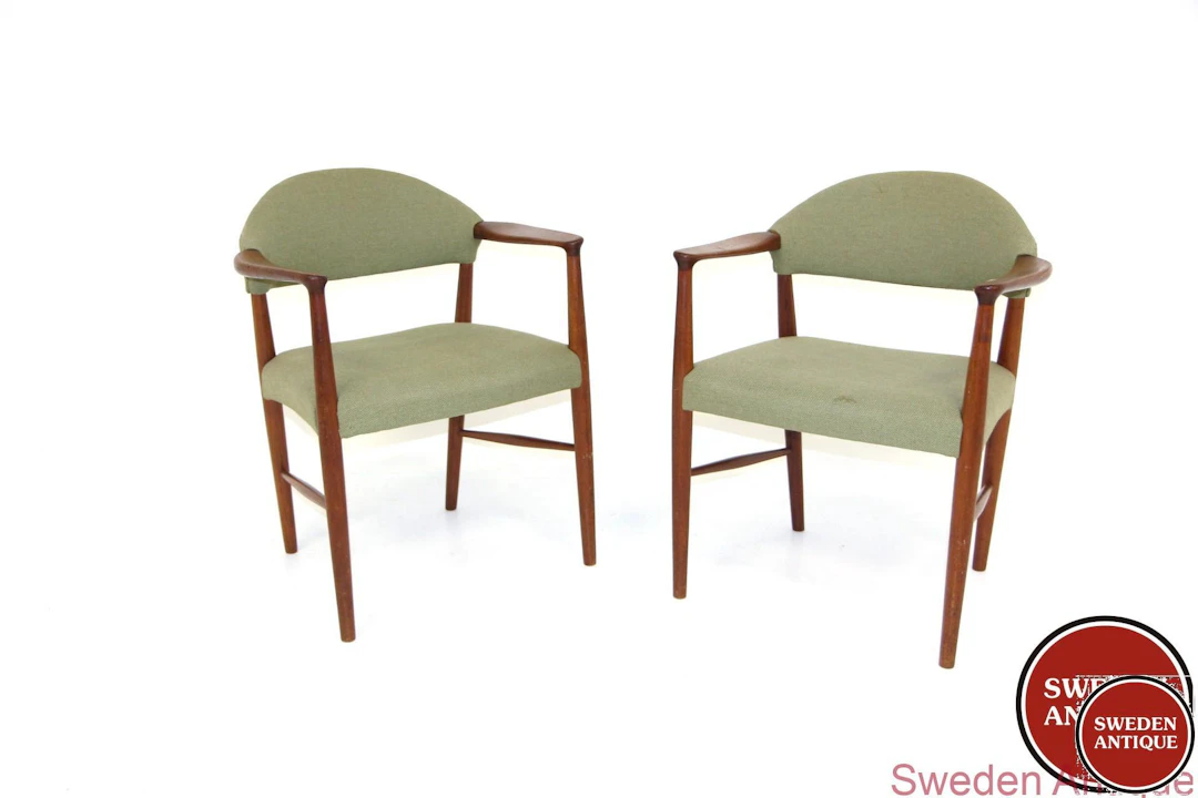 2 Armchair "Model 223" Kurt Olsen for Slagelse Møbelværk 1950sDen.Teak