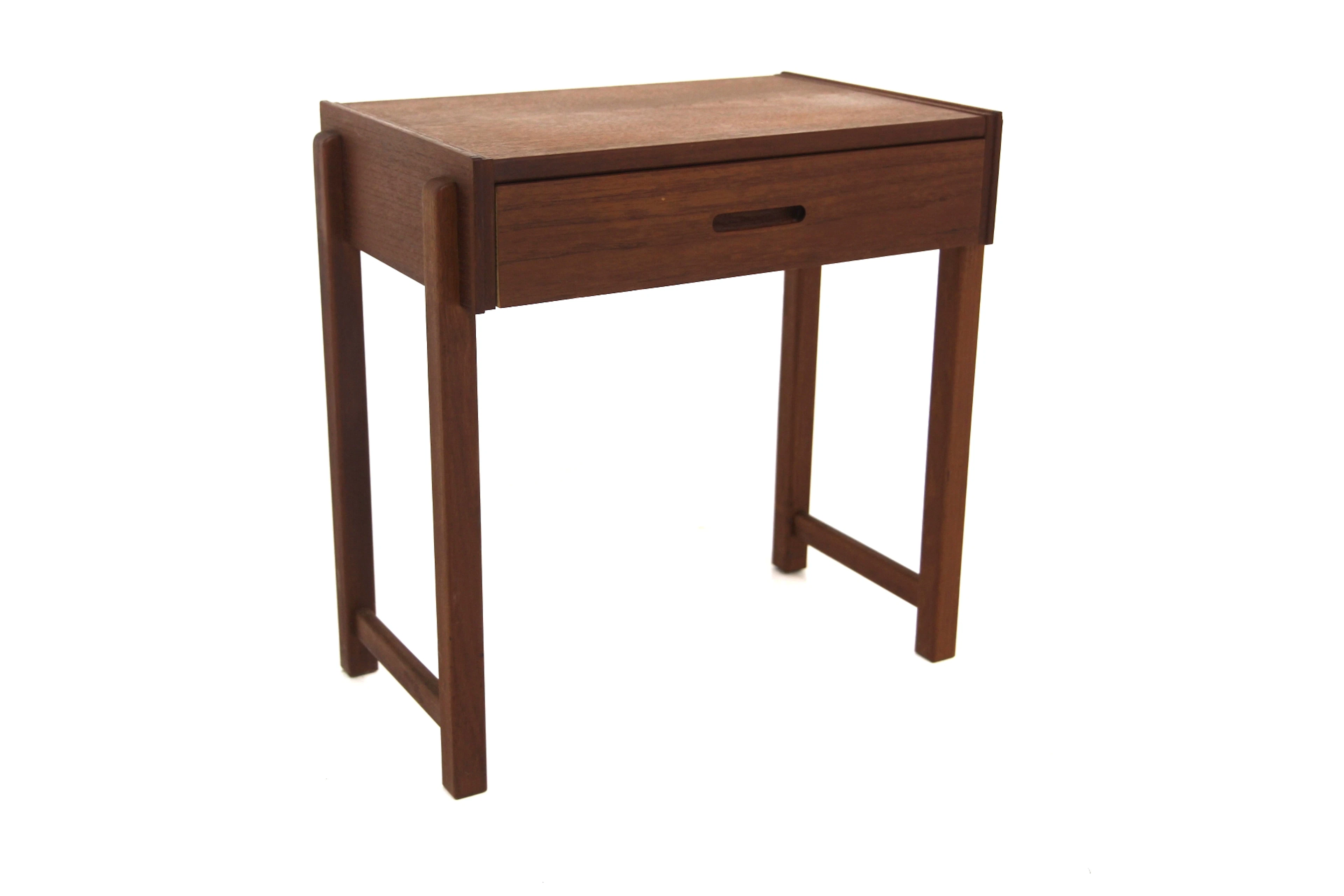 Bedside table Year: 1960s Origin: Swe. Material: Teak W: 50cm D: 32cm H: 53cm