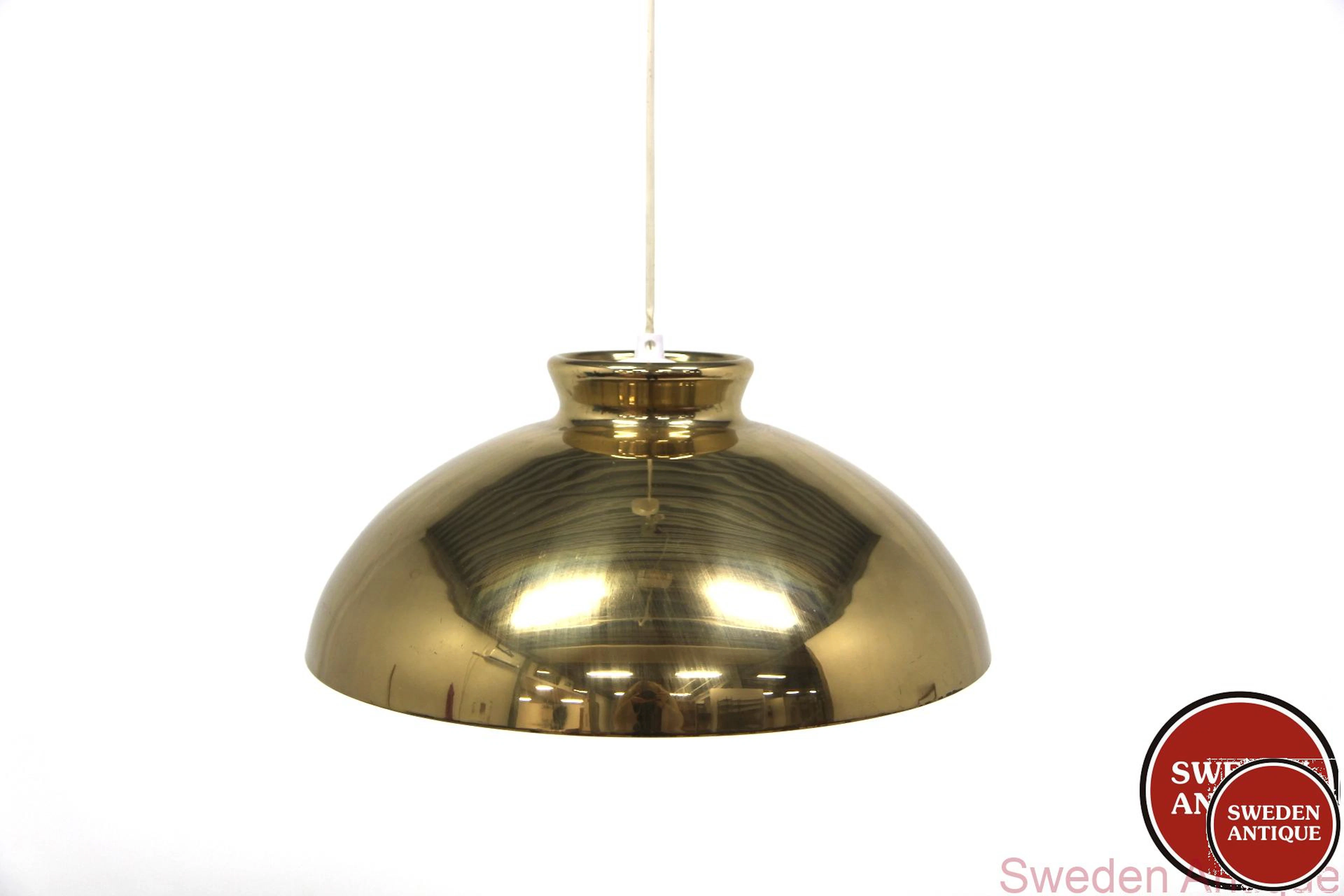 Ceiling lamp 1970s Swe. Metal Glass