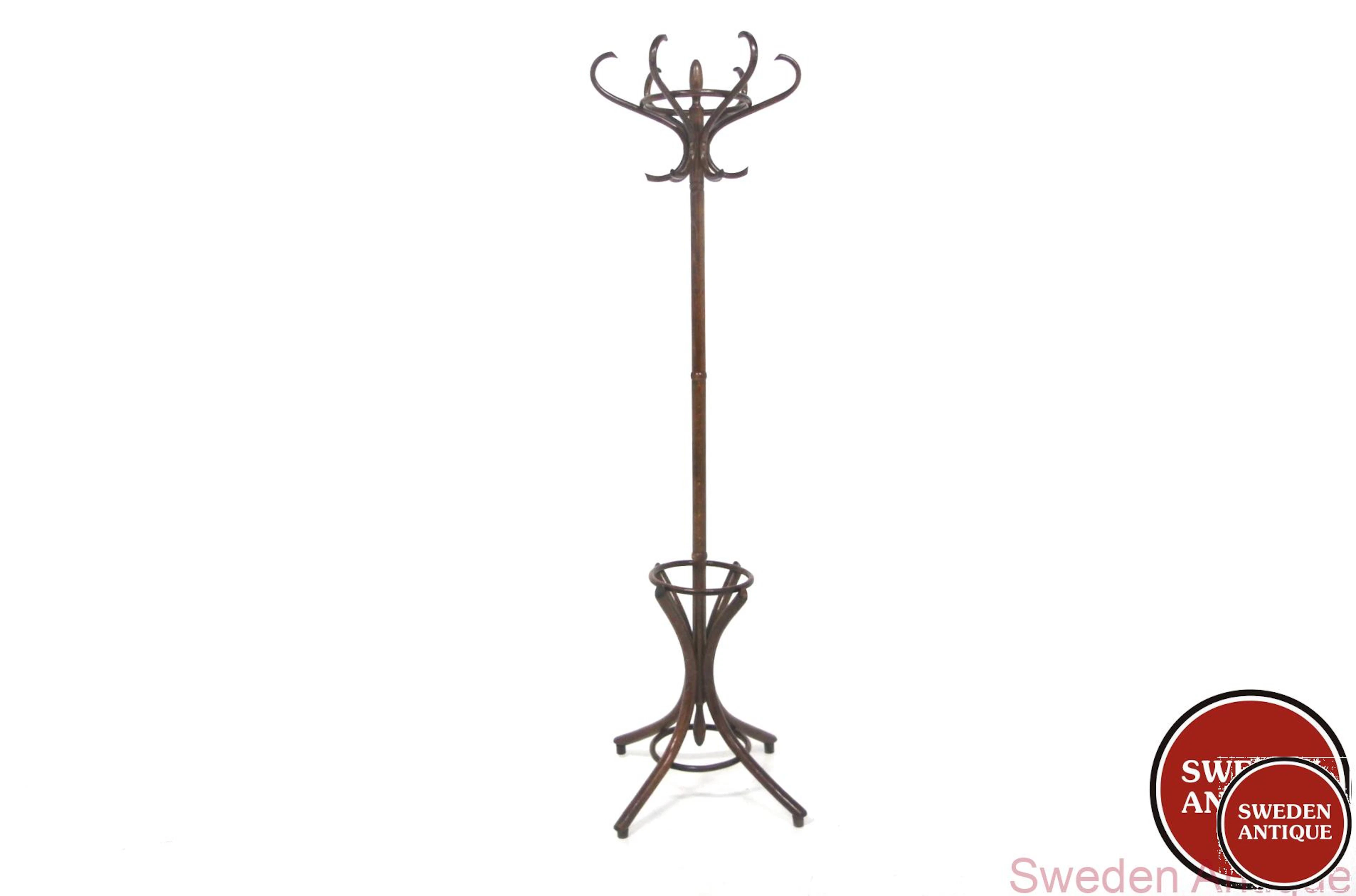 Coat stand Year: 1970s Origin: Swe. Material: Beech W: 67cm D: 67cm H: 191cm