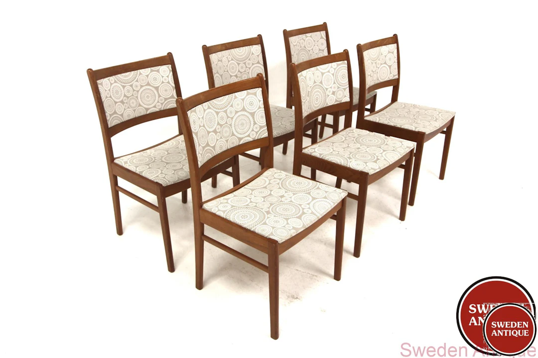6 Chairs 1960s Swe. Teak