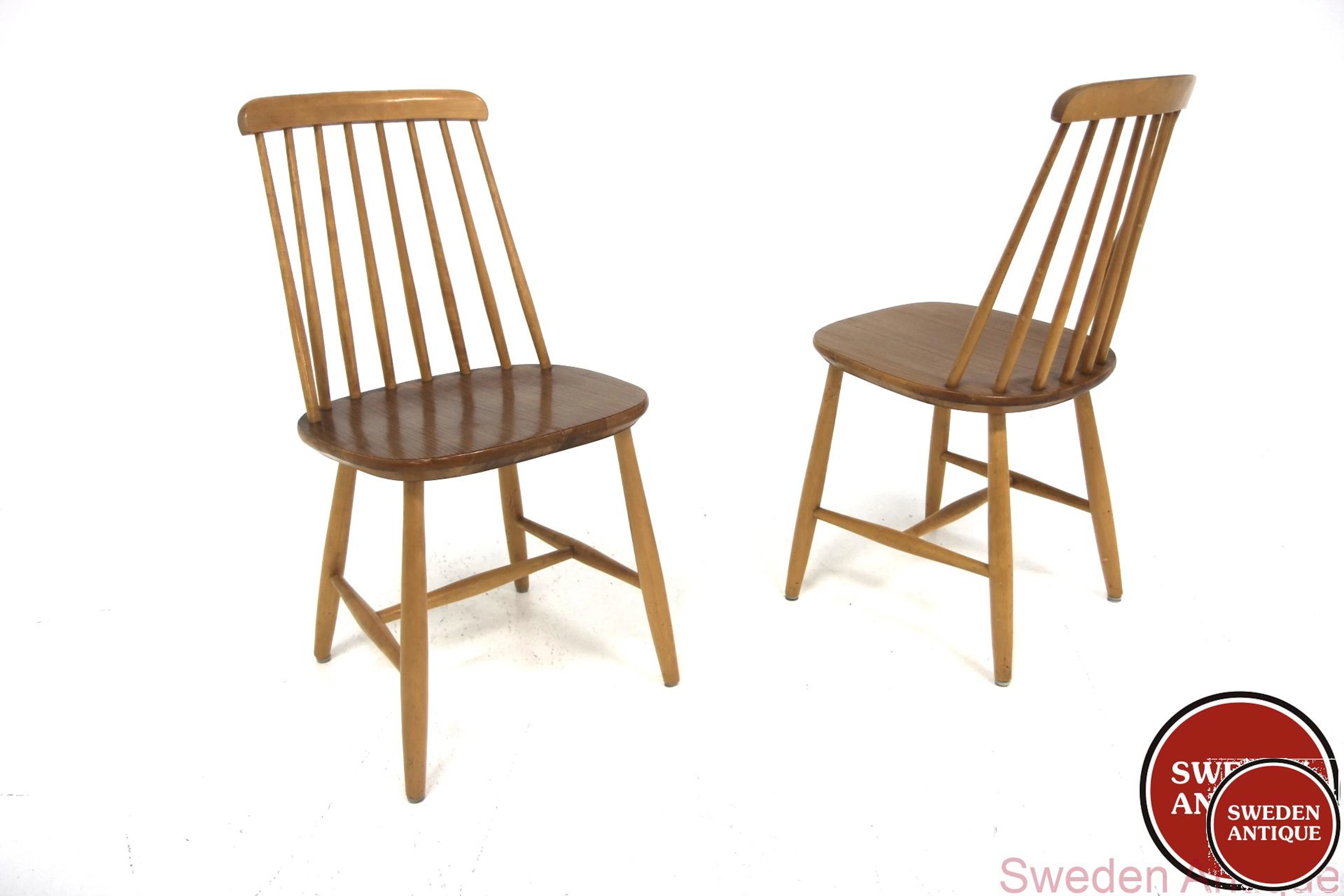 2Pcs Chairs Nässjö Stolfabrik, NESTO Year: 1969 Origin: Swe. Material: