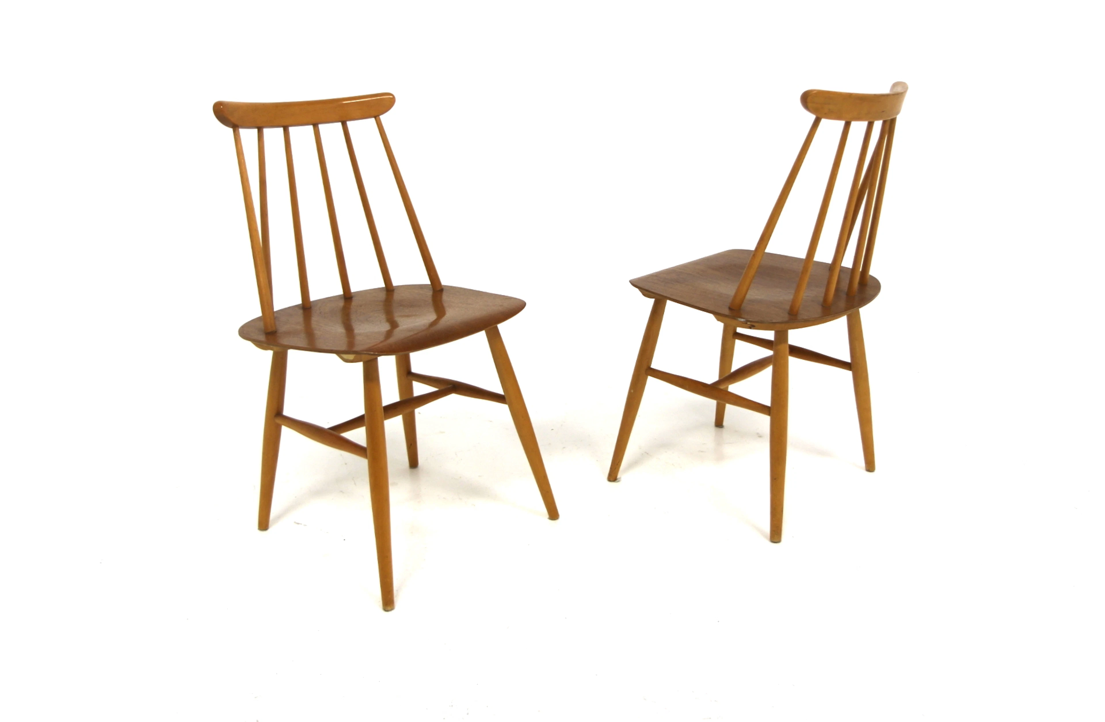 2Pcs Chairs Fanett Ilmarie Tapiovaara for Edsbyverken Year: 1960s