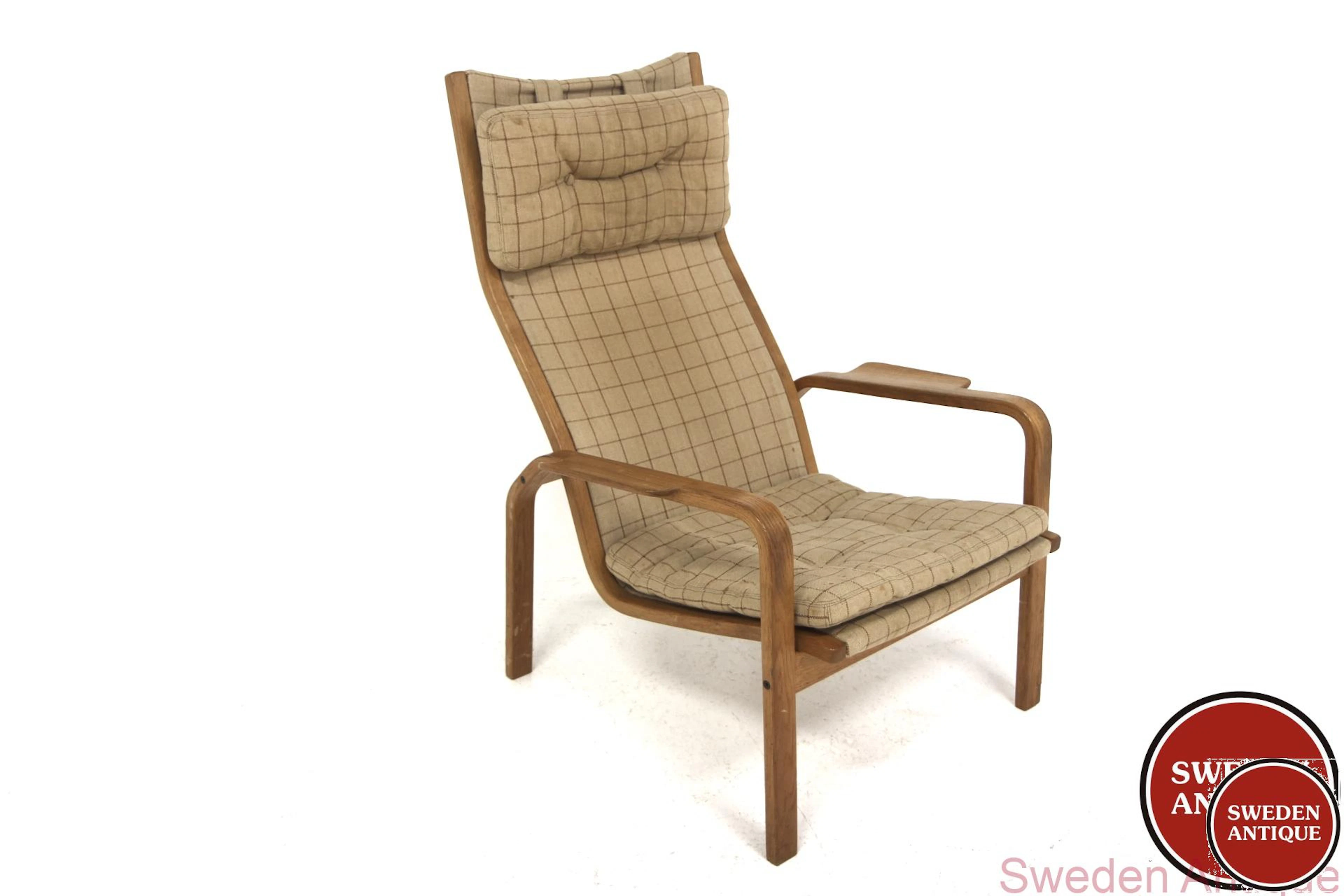 Lounge chair Yngve Ekström for Swedese 1968 Swe. Oak