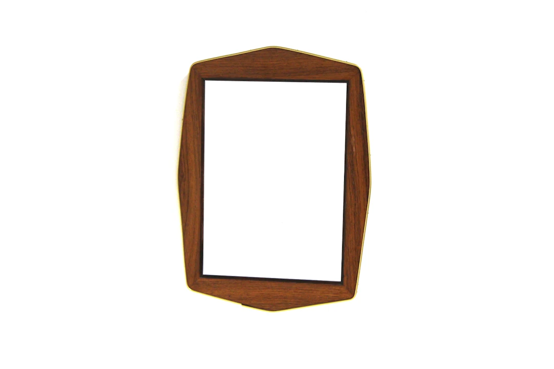 Mirror Year: 1960s Origin: Swe. Material: Rosewood Metal Glass W: