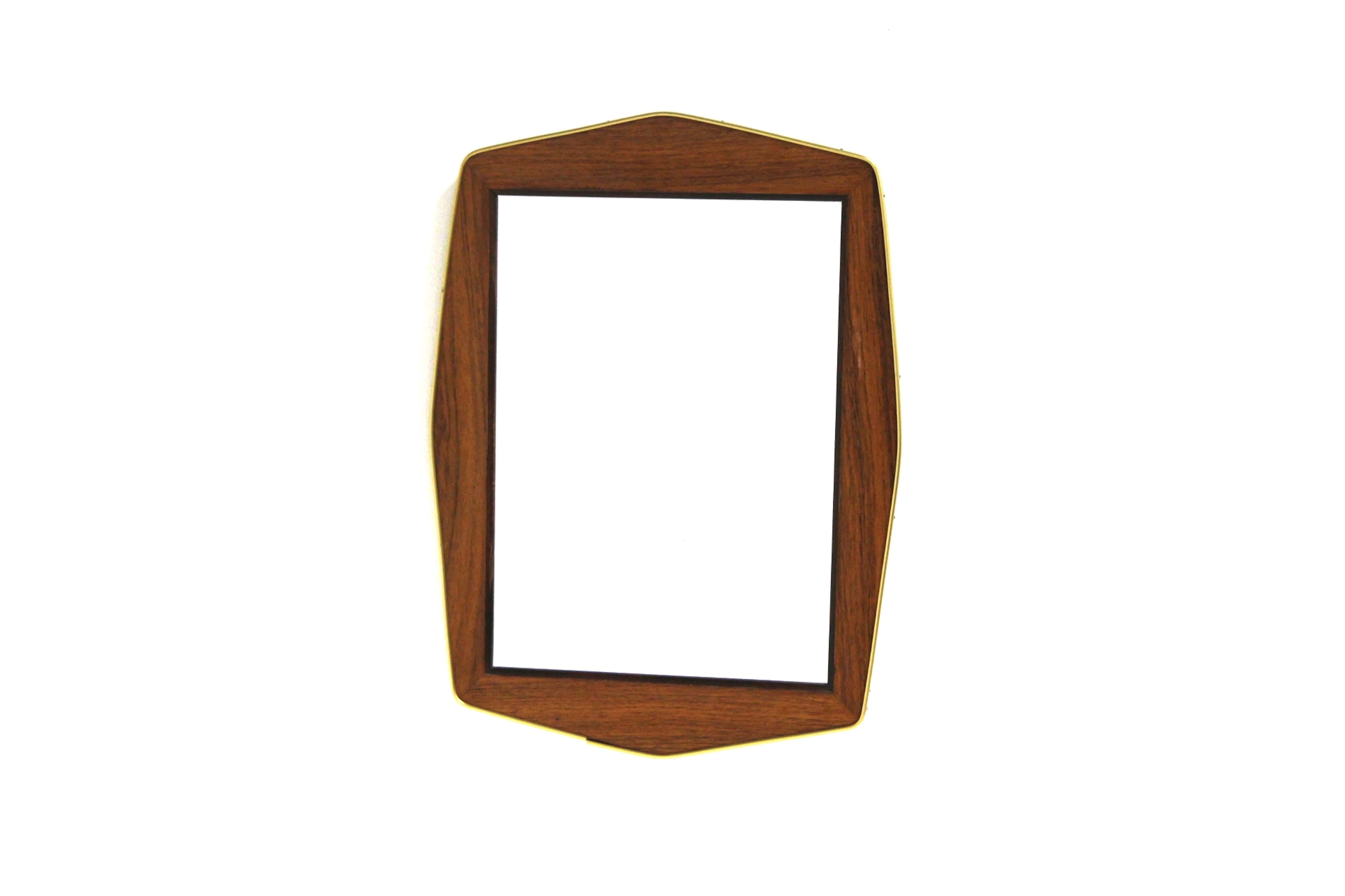 Mirror Year: 1960s Origin: Swe. Material: Rosewood Metal Glass W: