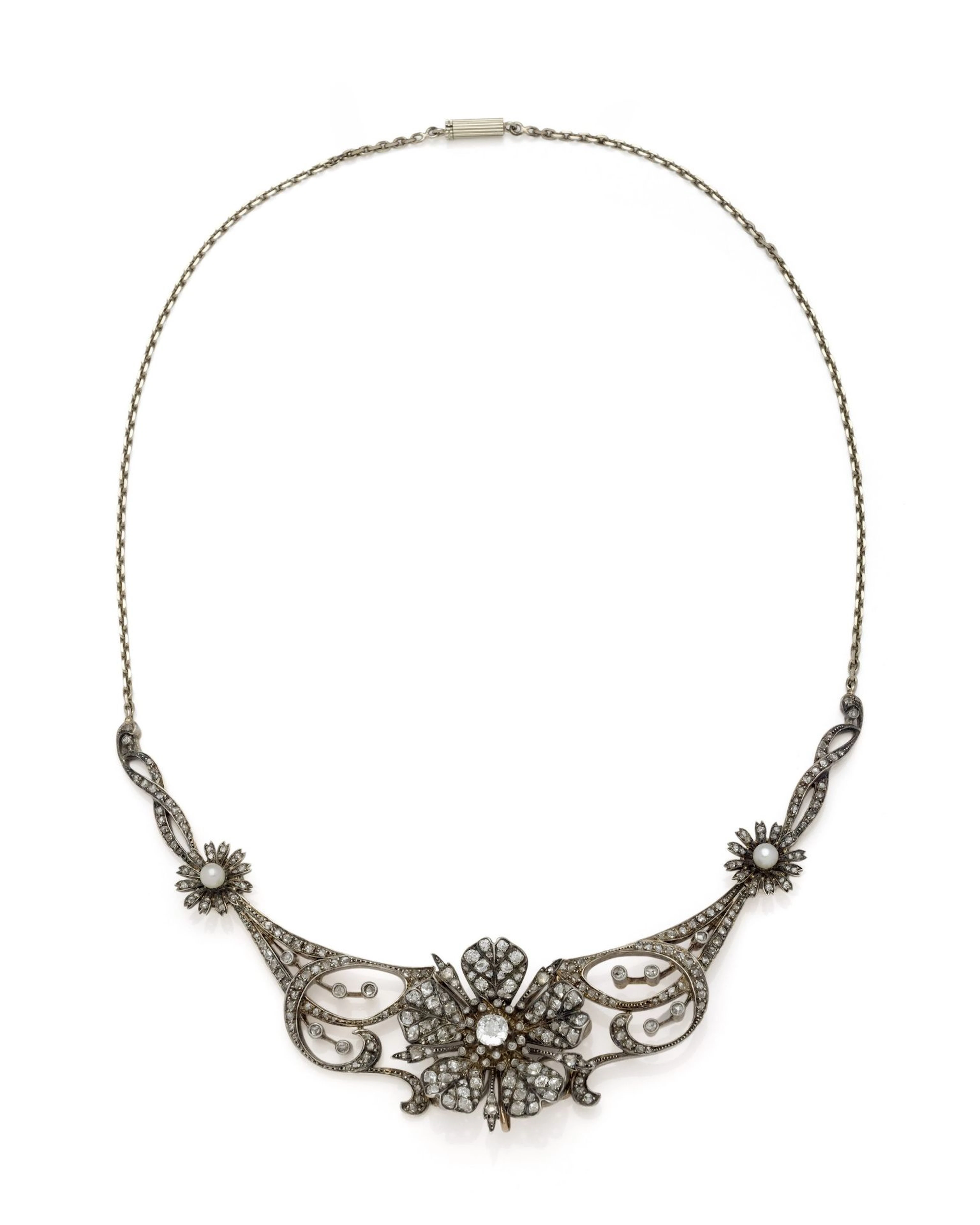 COLLIER A TRANSFORMATION en argent (800/1000) doublé d’or ro - Lot 27