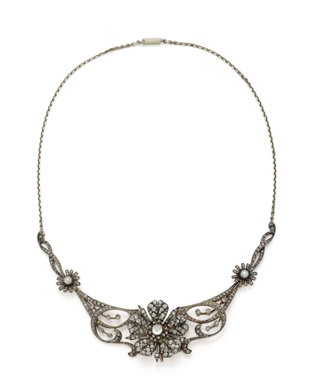 COLLIER A TRANSFORMATION en argent (800/1000) doublé d’or ro - Lot 27