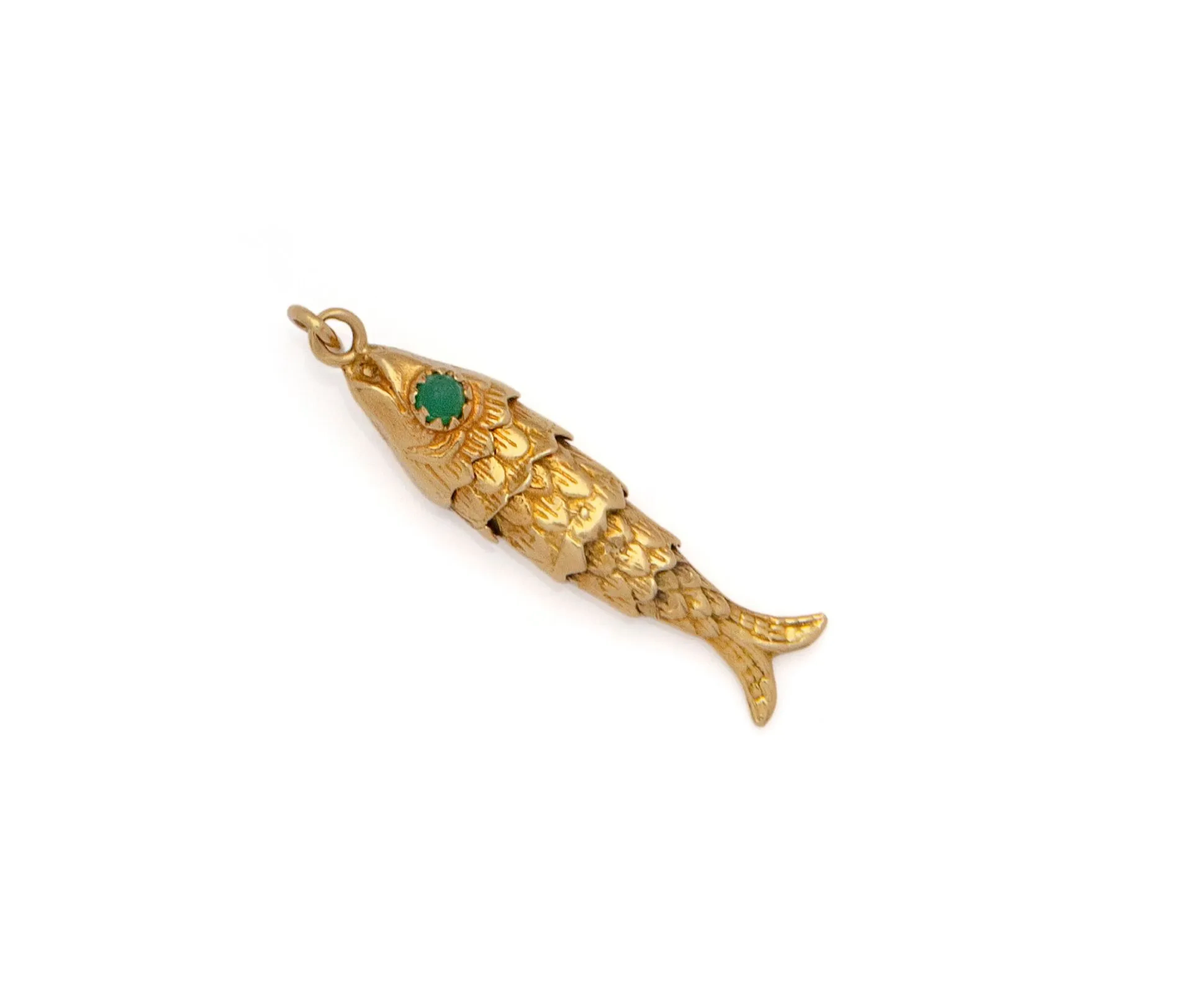 PENDENTIF POISSON articulé en or jaune 18K (750/1000), le co - Lot 43