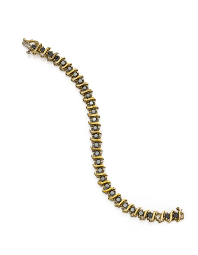 BRACELET LIGNE en or jaune 9K (375/1000) les maillons en S é - Lot 192