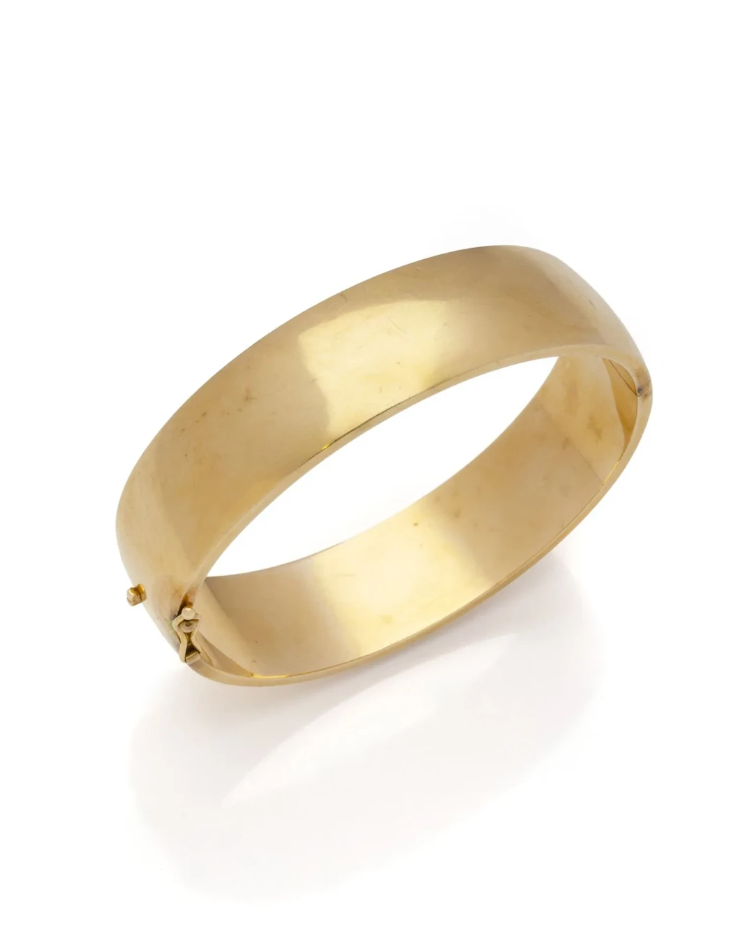 BRACELET RIGIDE JONC PLAT en or jaune 18K (750/1000), fermoi - Lot 266