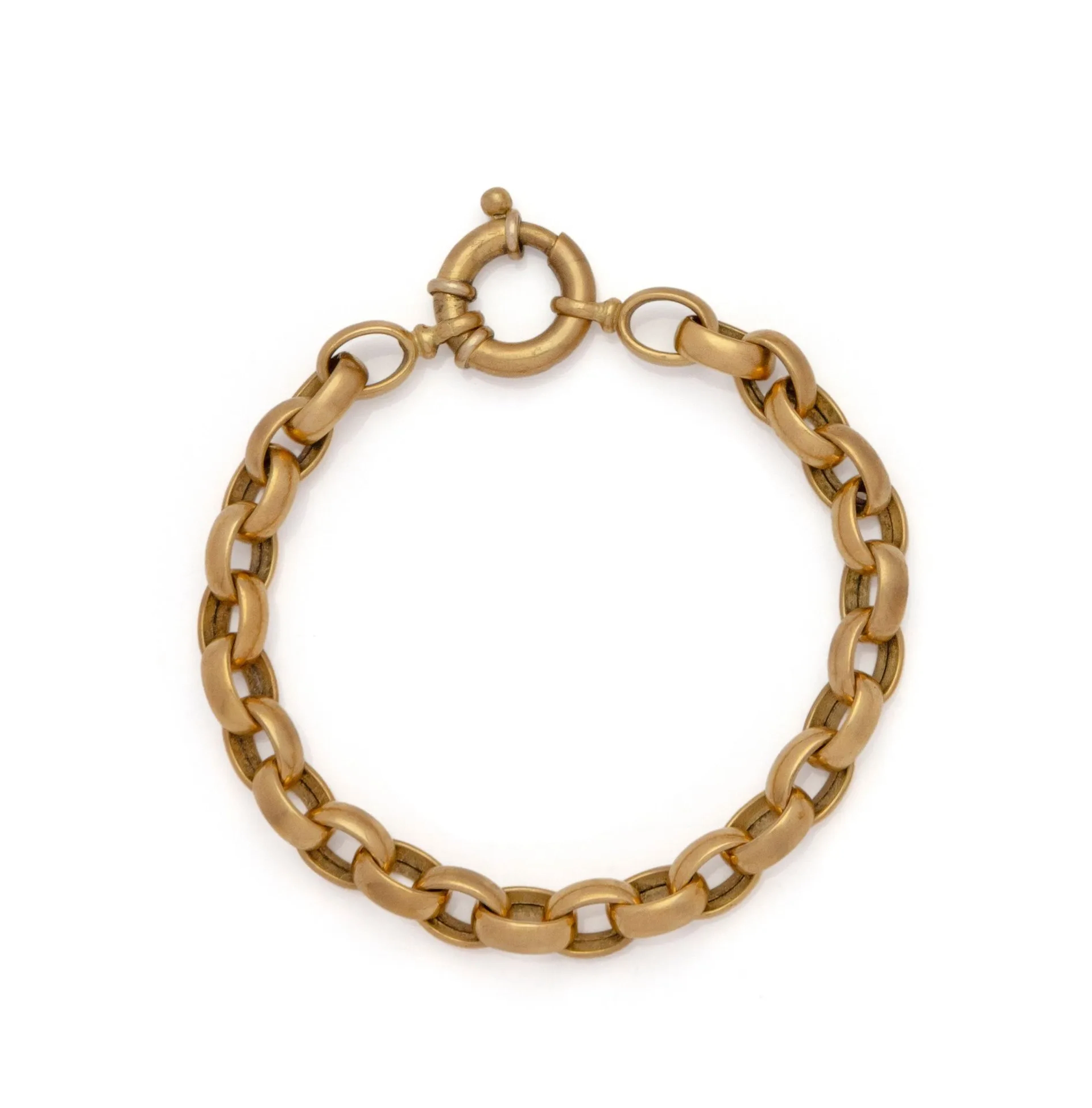 BRACELET en or rose 18K (750/1000) à large maille forçat, ag - Lot 90