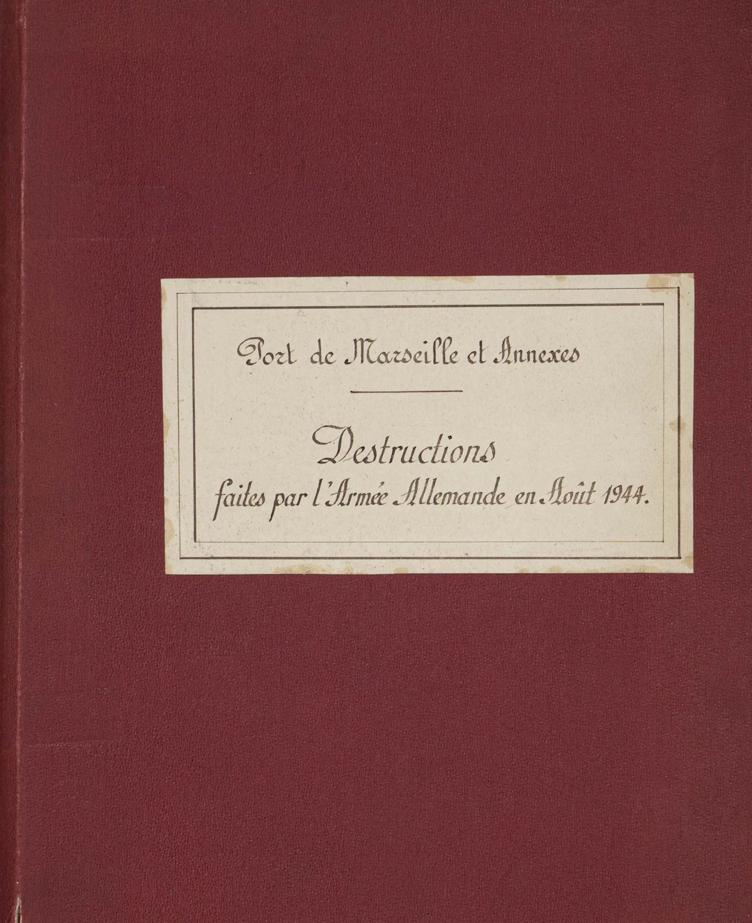 PORT DE MARSEILLE ET ANNNEXES - Lot 354