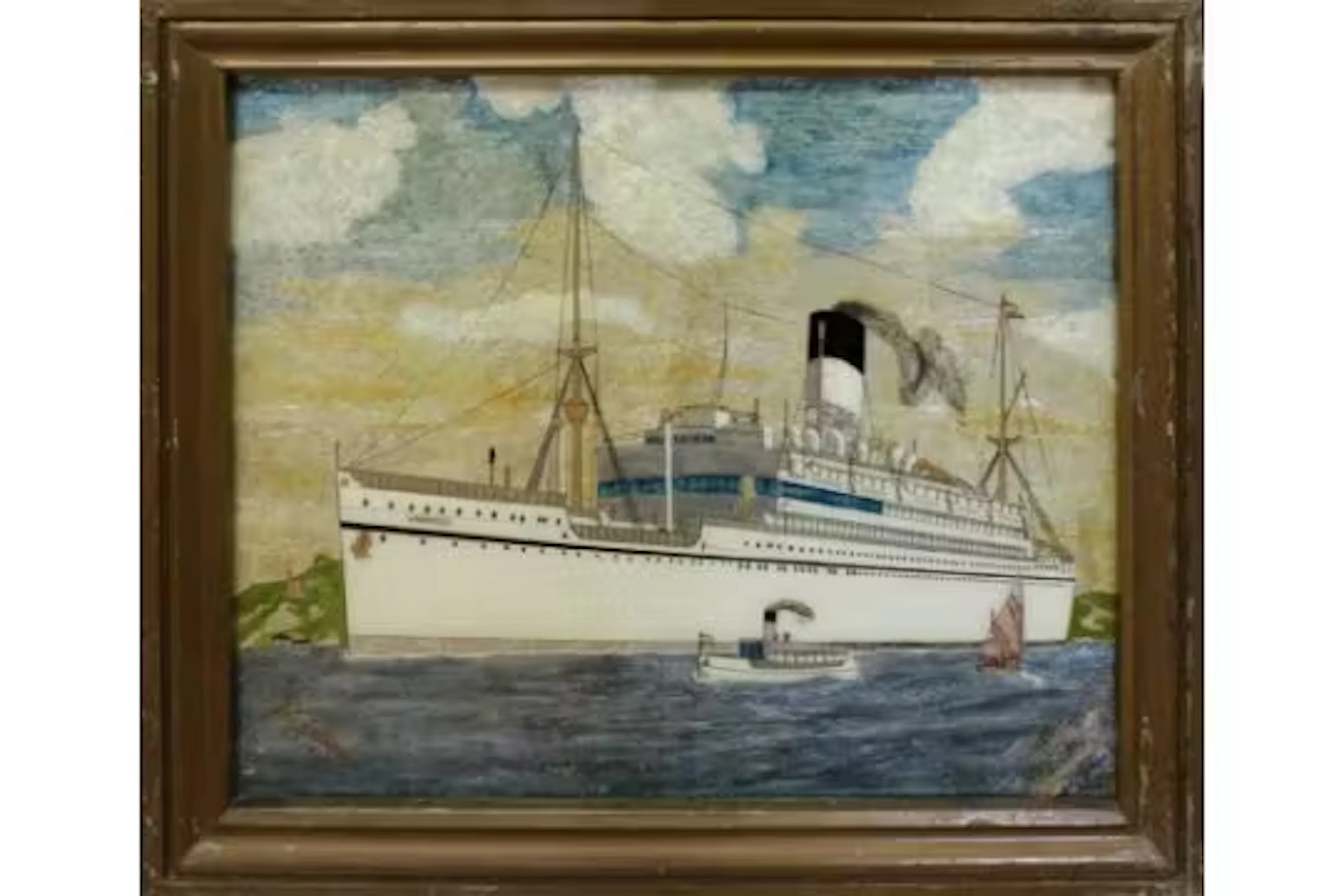 J* M* GALLIENE (GUERNSEY, 20TH CENTURY), The Vandyck at full steam