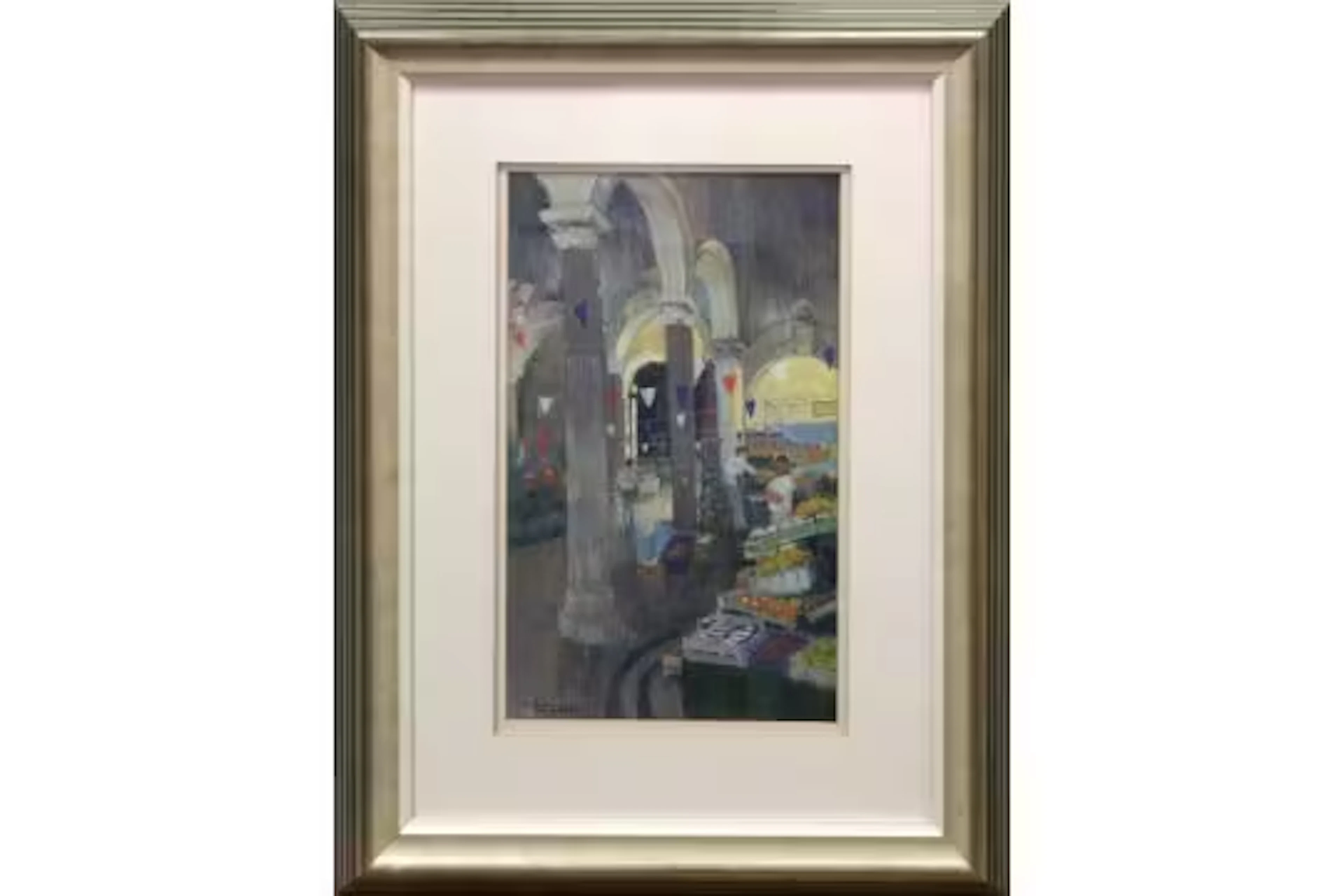 Jackie Simmonds, PSA (British, 20th century), St. Peter Port Market