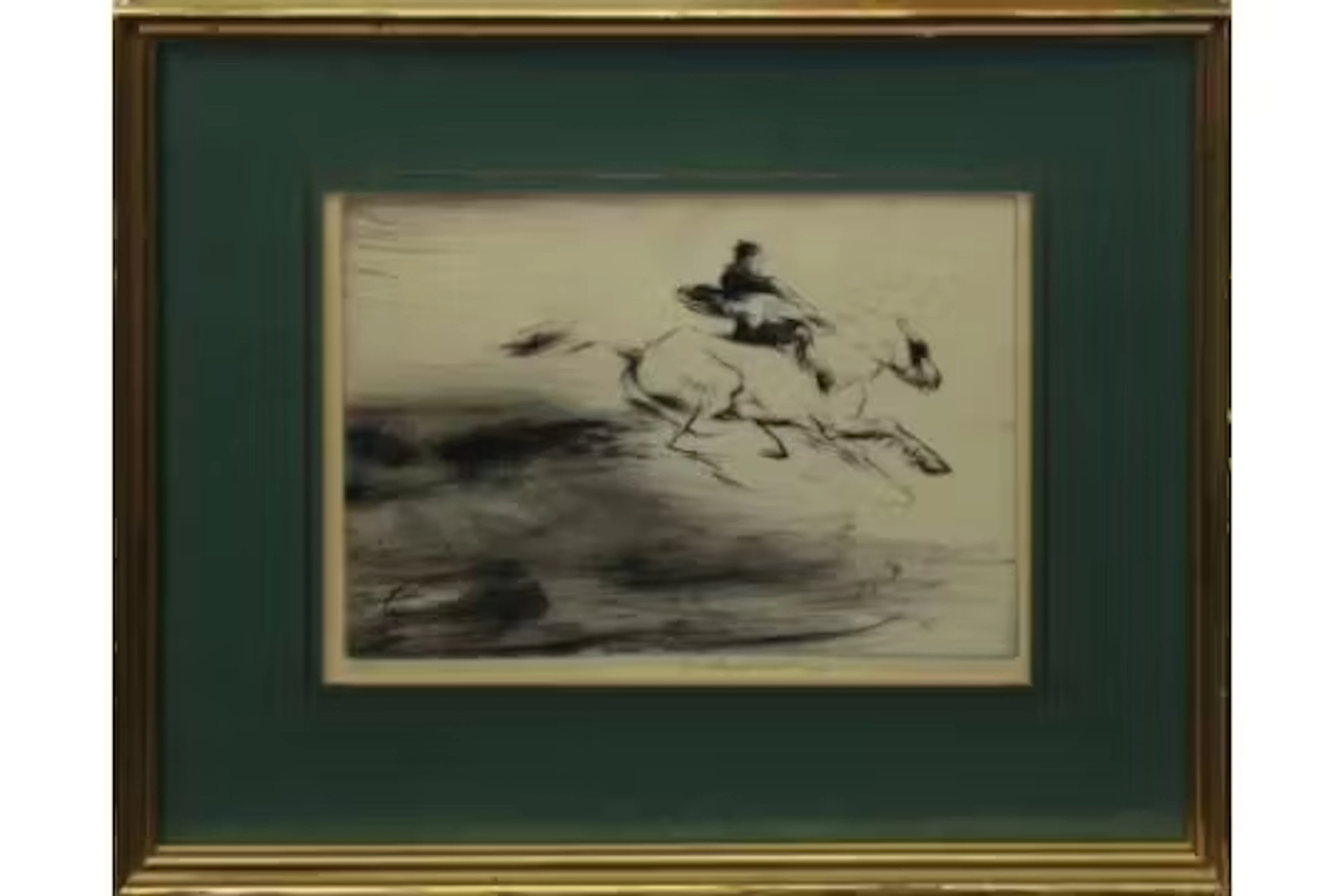 Edmund Blampied RBA, RE (Jersey, 1886-1966), "Galloping", drypoint