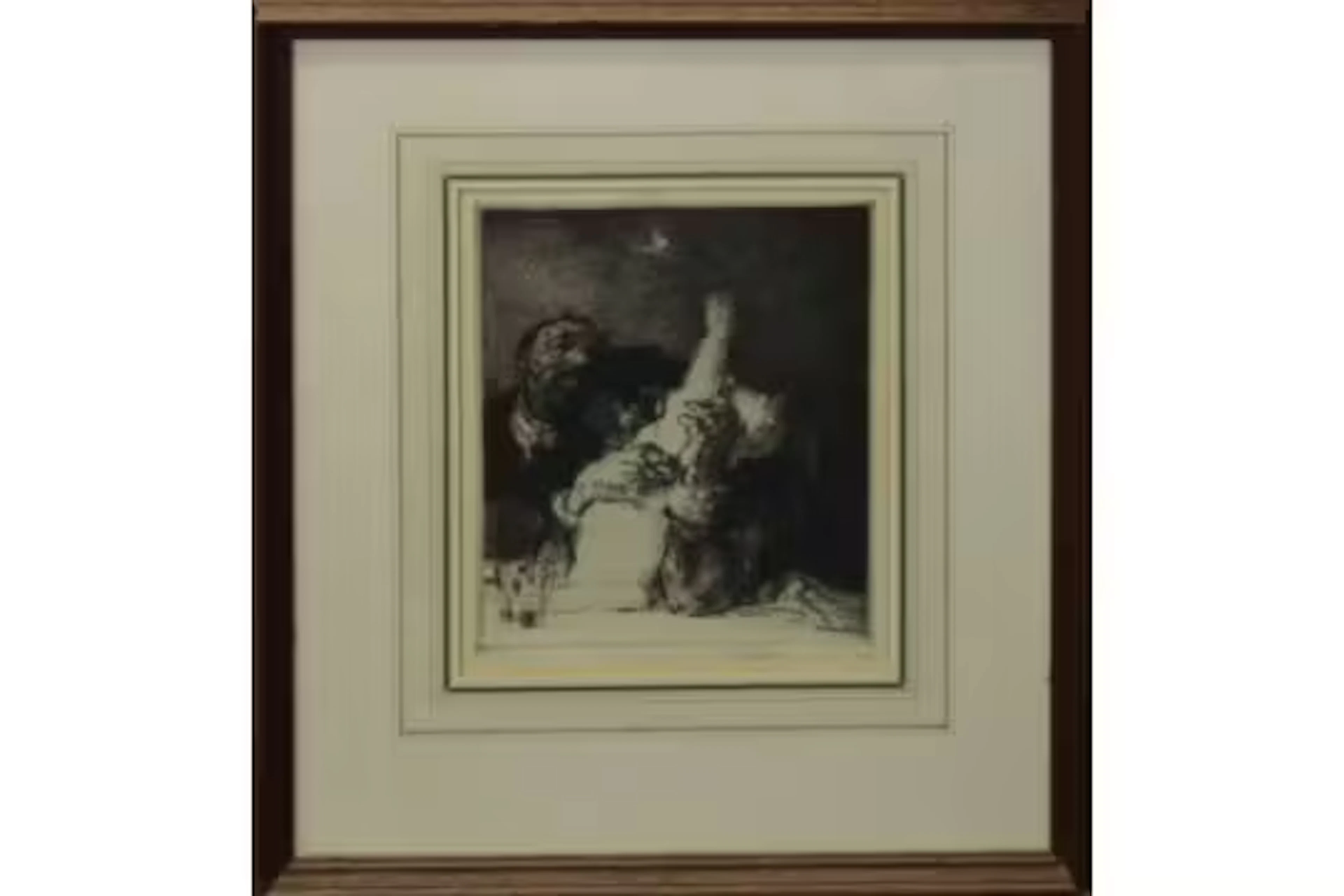 Edmund Blampied RBA, RE (Jersey, 1886-1966), "The Butterfly", drypoint