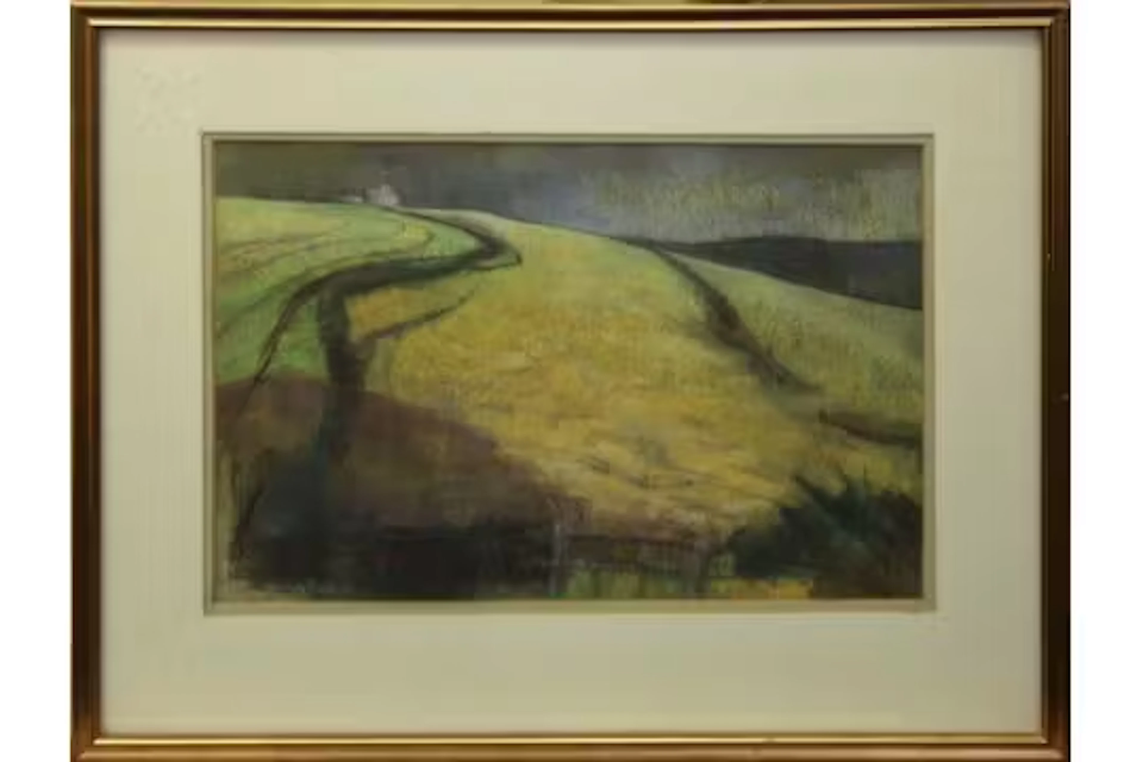 Waveney Fredrick (English, 1911-1999), "The Cornfield", pastel on