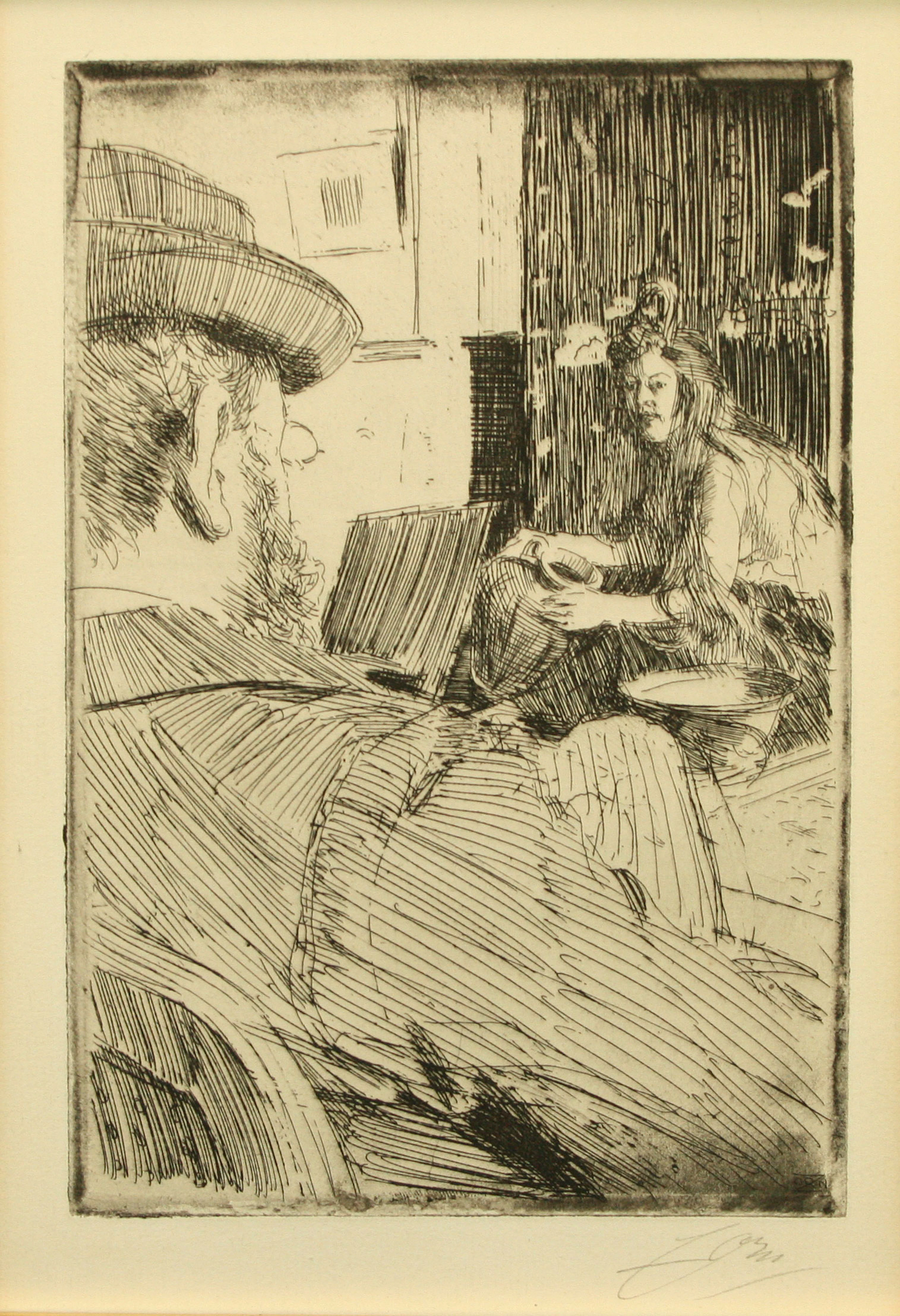 Albert Besnard och hans modell