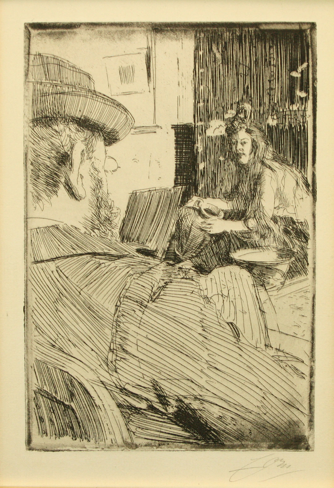 Albert Besnard och hans modell