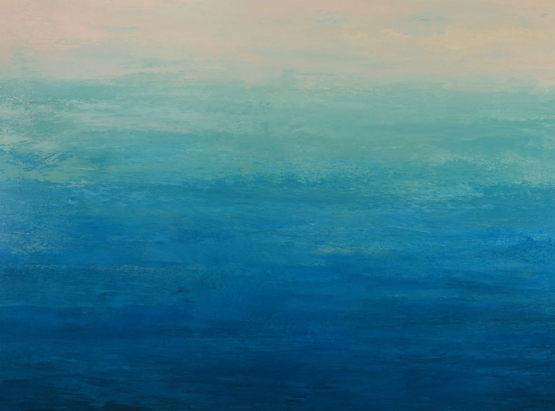 Calming Blue - Modern Color Field Abstract - Suzanne Vaughan