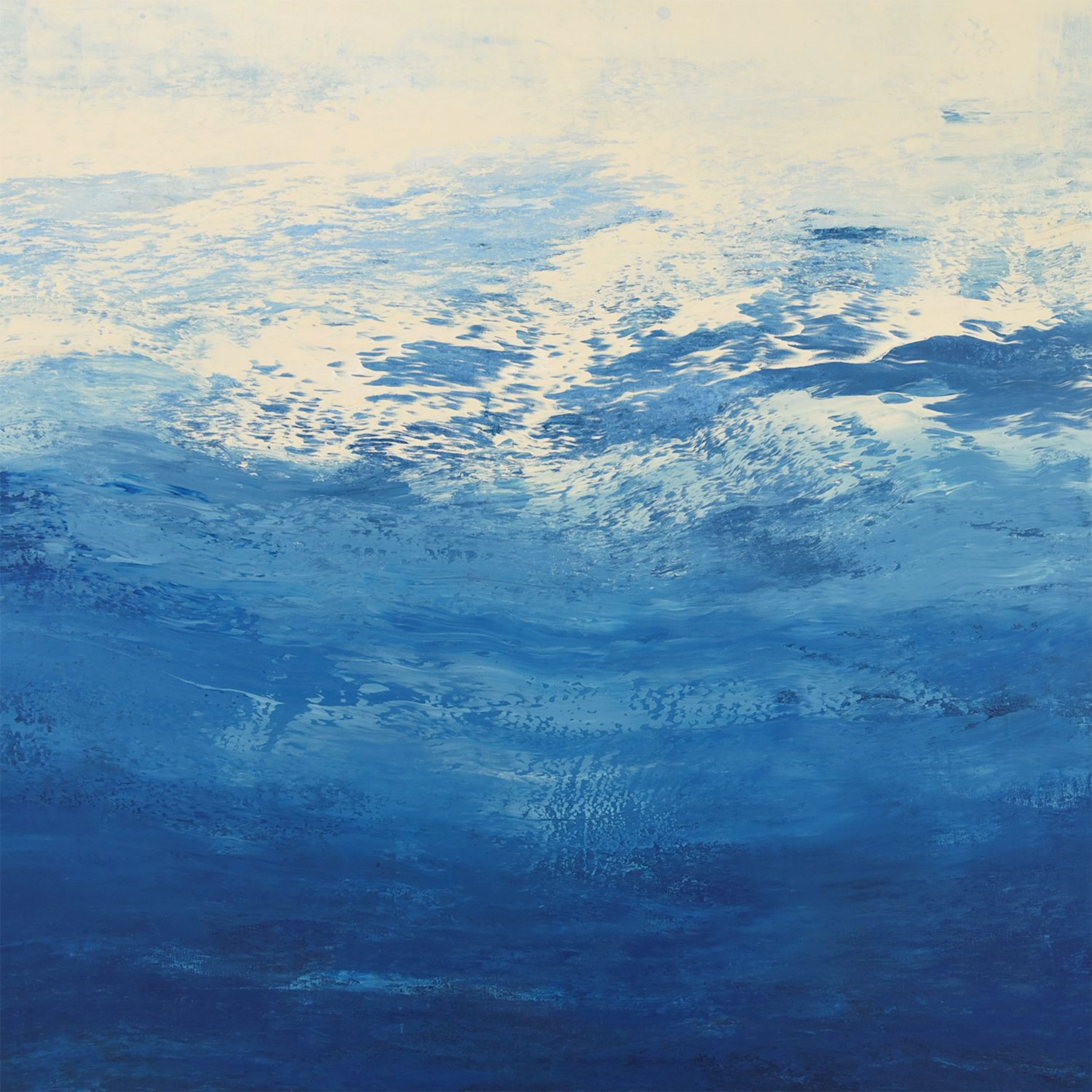 Shimmering Water - Aquatic Color Field Abstract - Suzanne Vaughan
