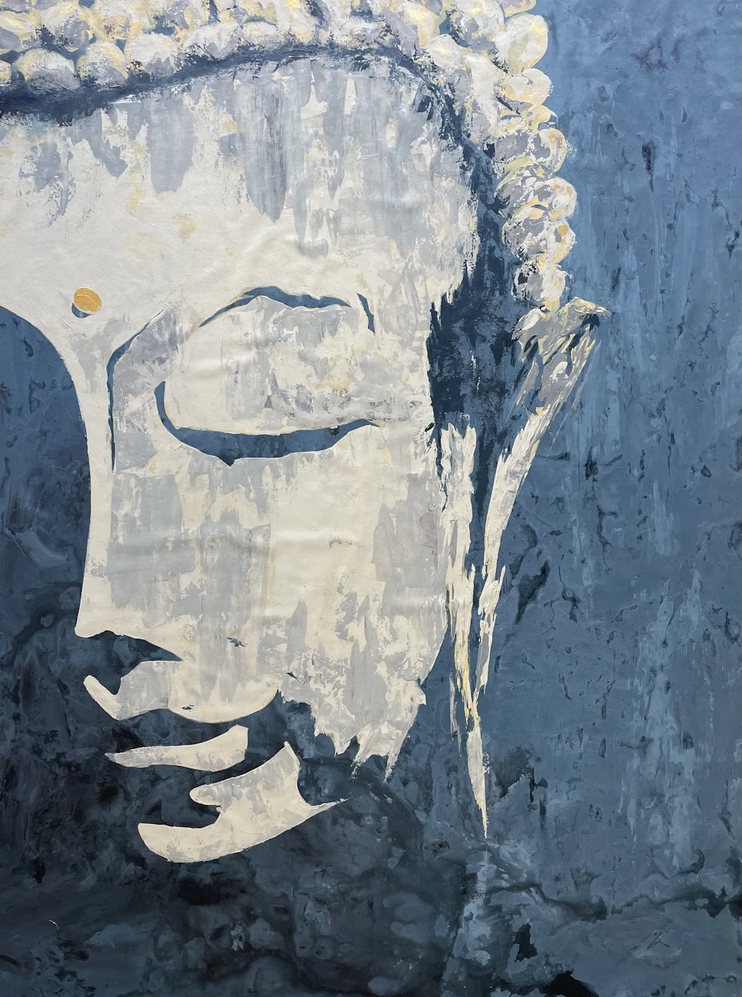 Buddha and Blues - Large format painting - Koorosh Nejad