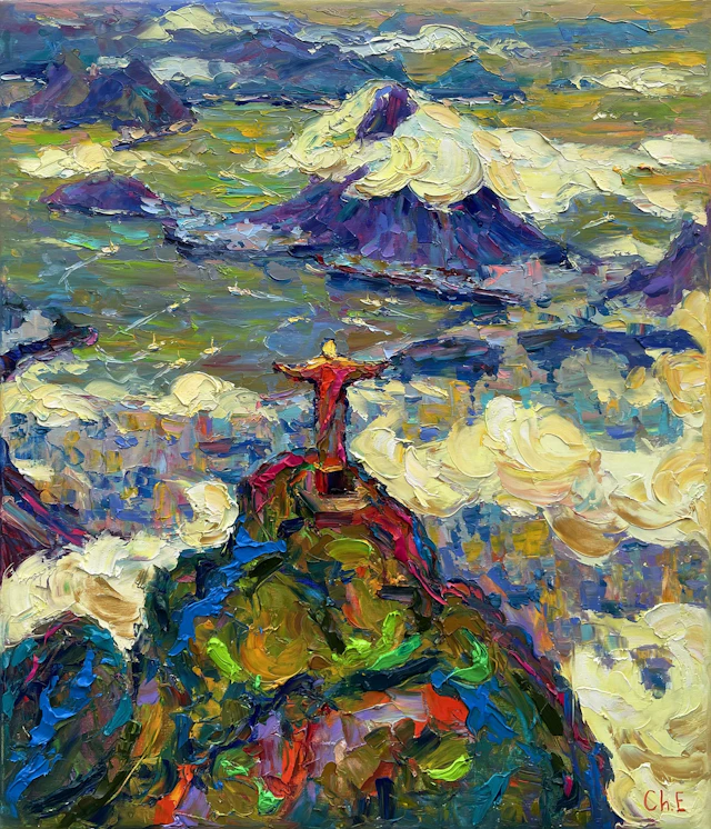 ""Evening panorama"" - Evgeny Chernyakovsky